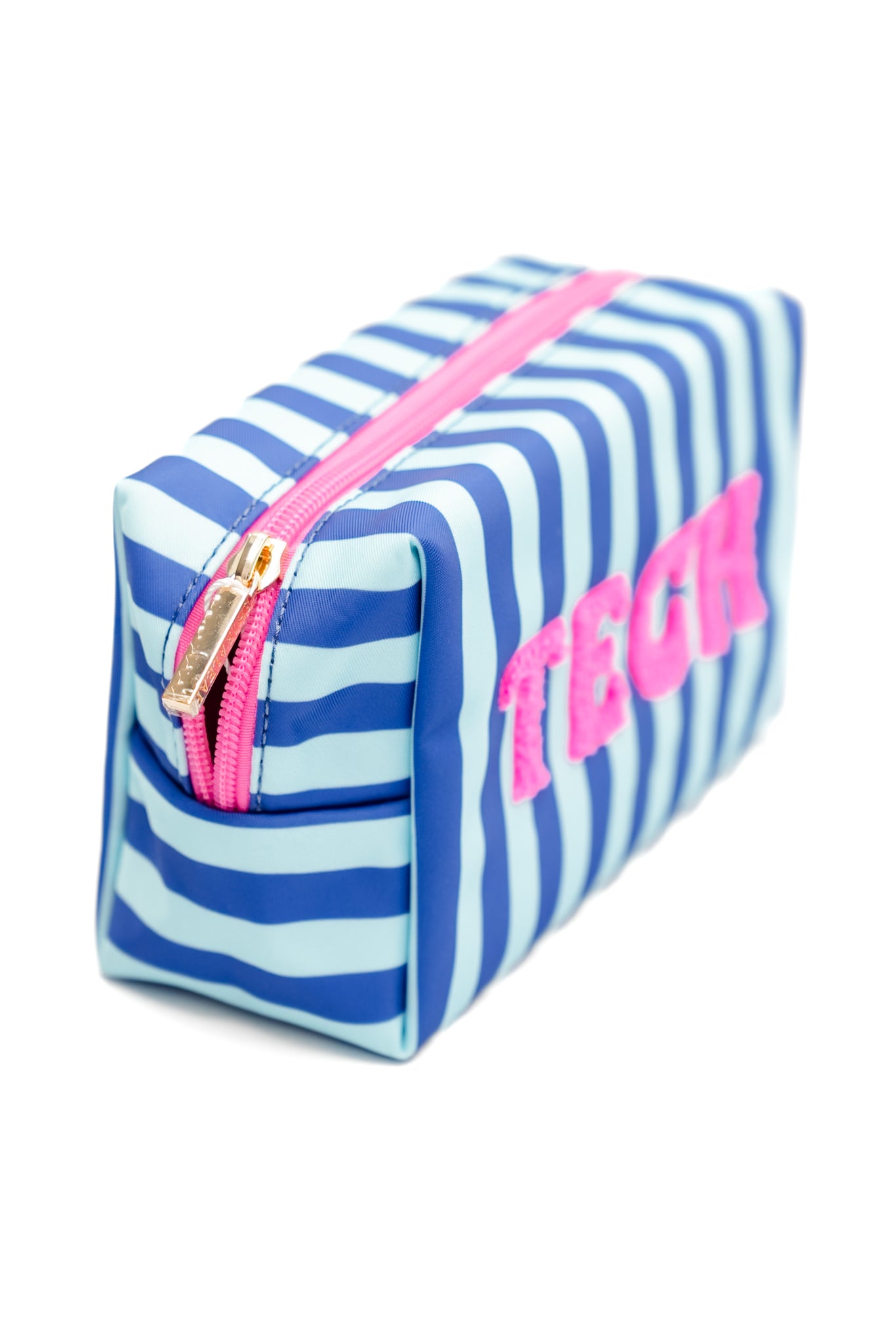 "Tech" Small Blue Zip Pouch