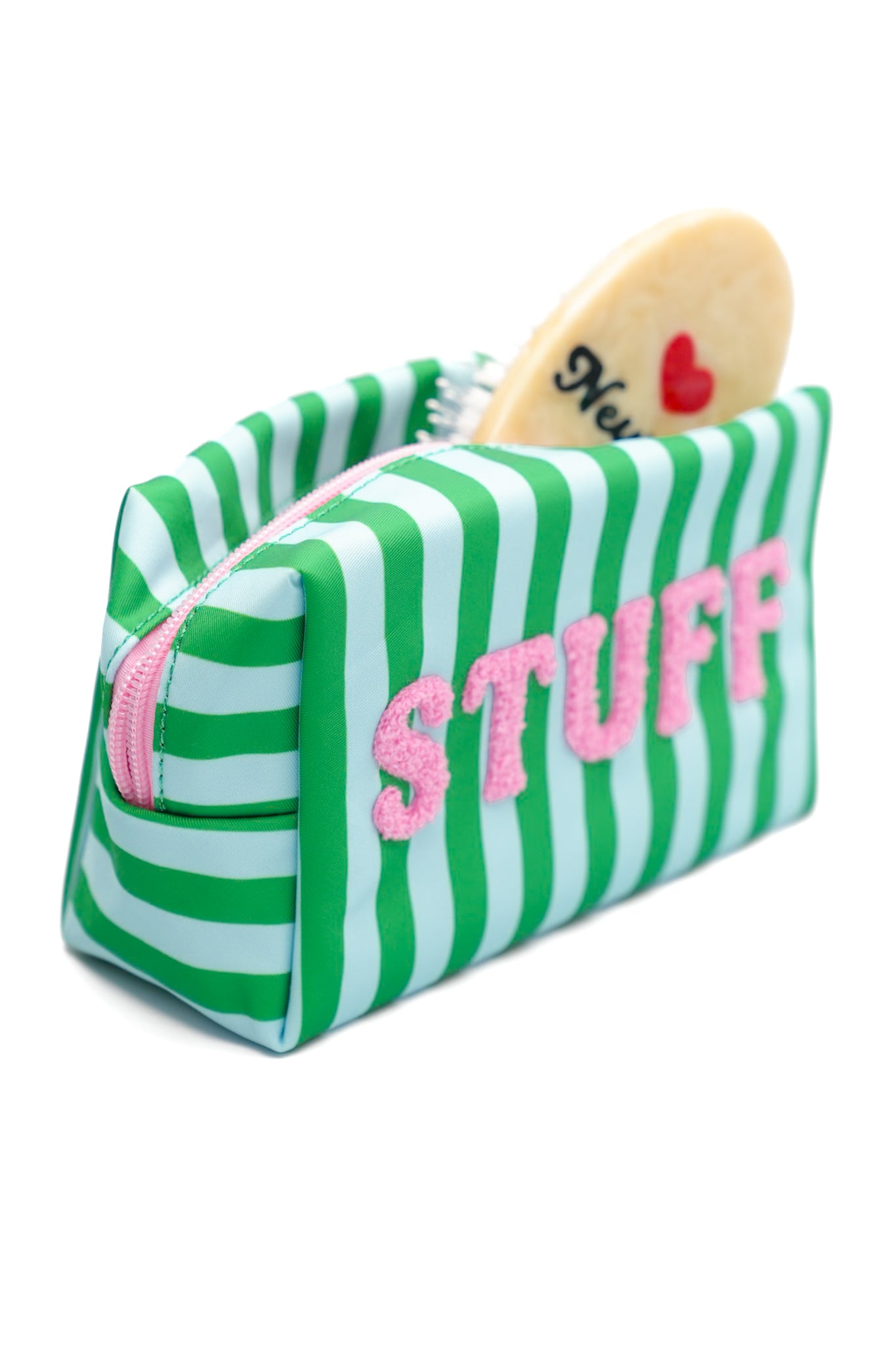 "Stuff" Small Turquoise Zip Pouch