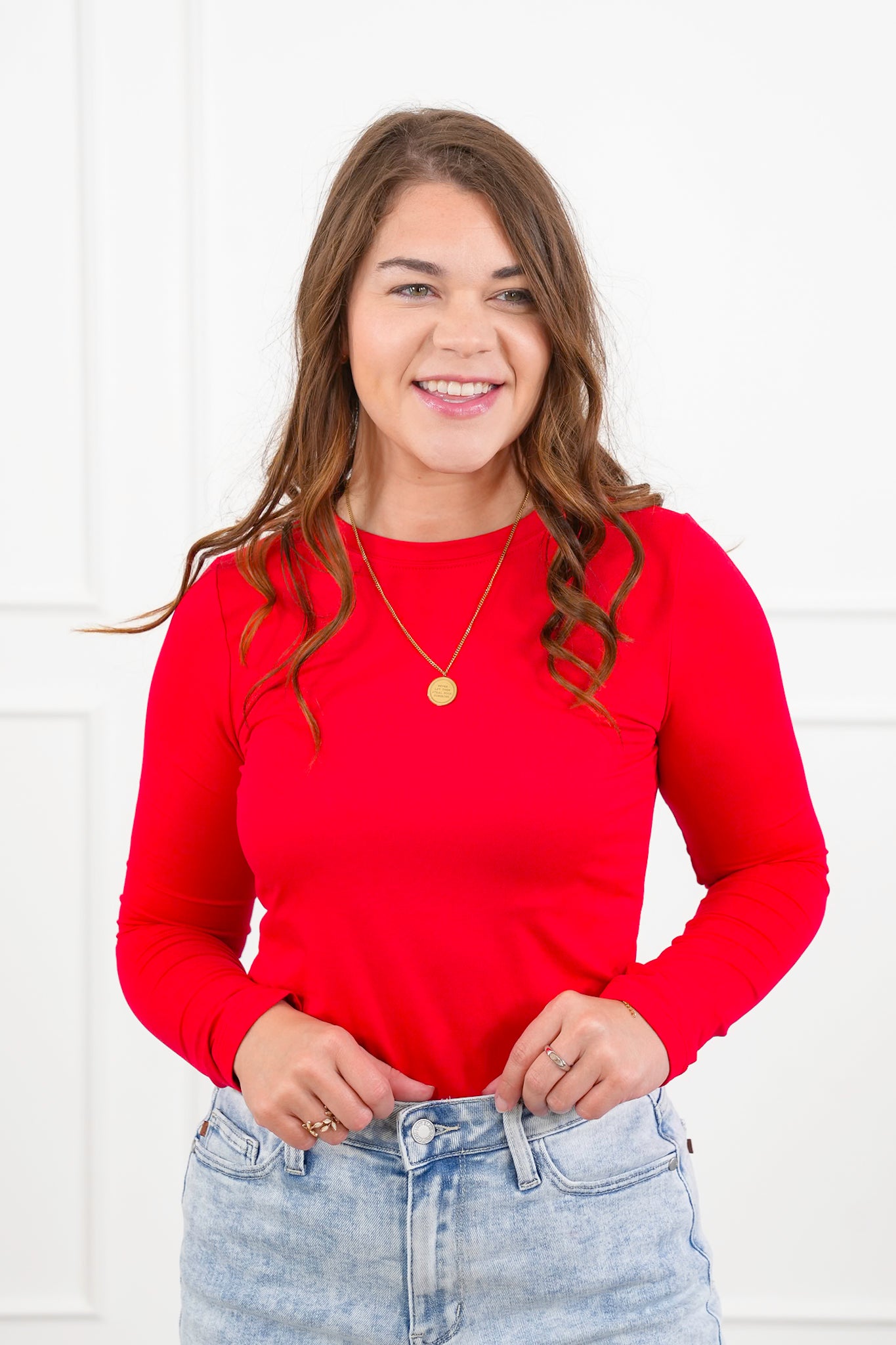 Door Buster! Plus/Reg Zenana Brushed Microfiber Long Sleeve Round Neck Tee
