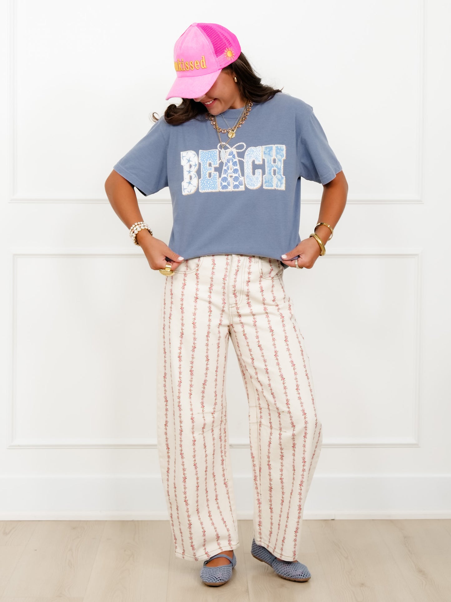 Plus/Reg Short Sleeve "Beach" Graphic Tee