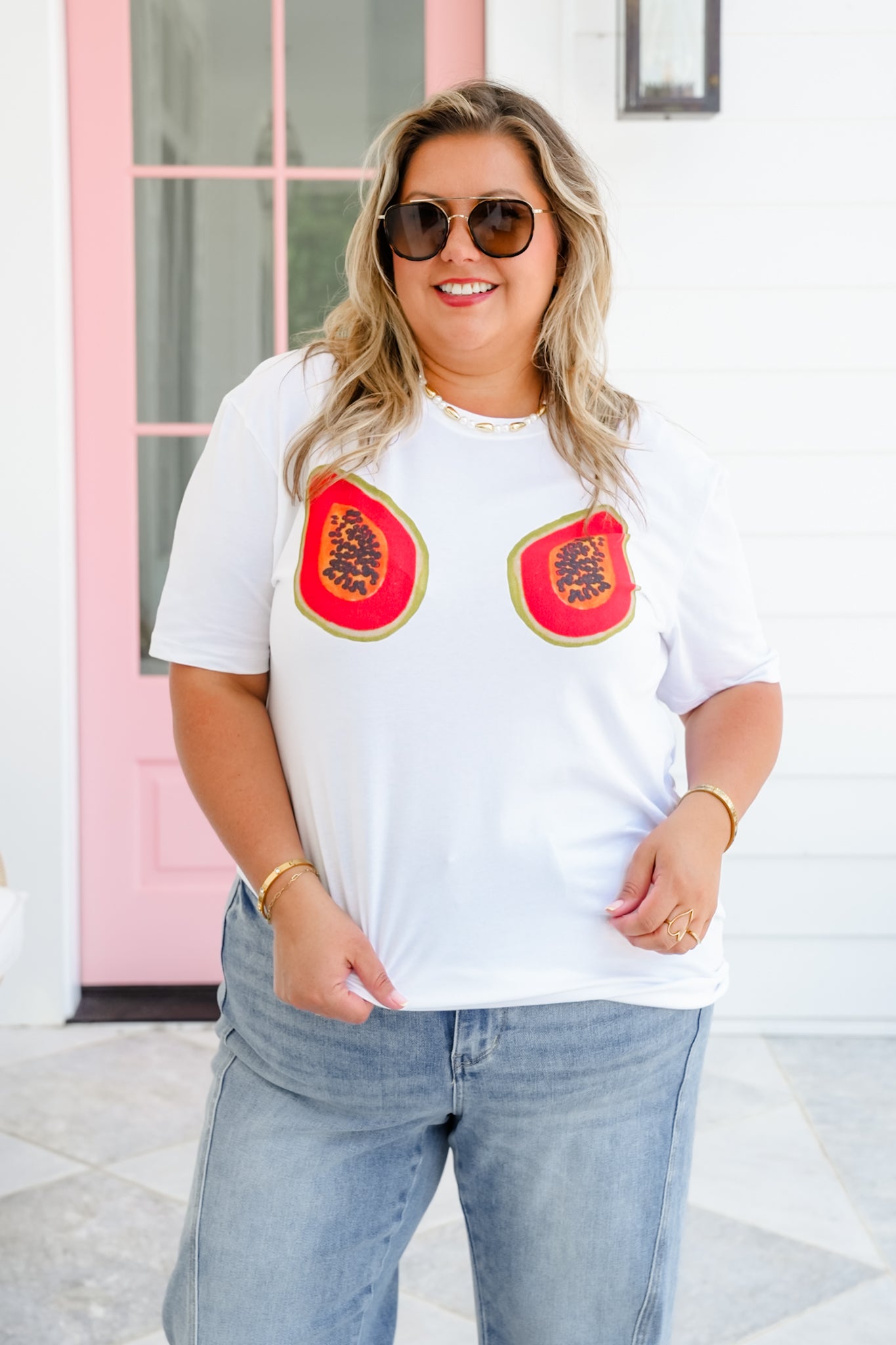 Short Sleeve Papaya Graphic Tee