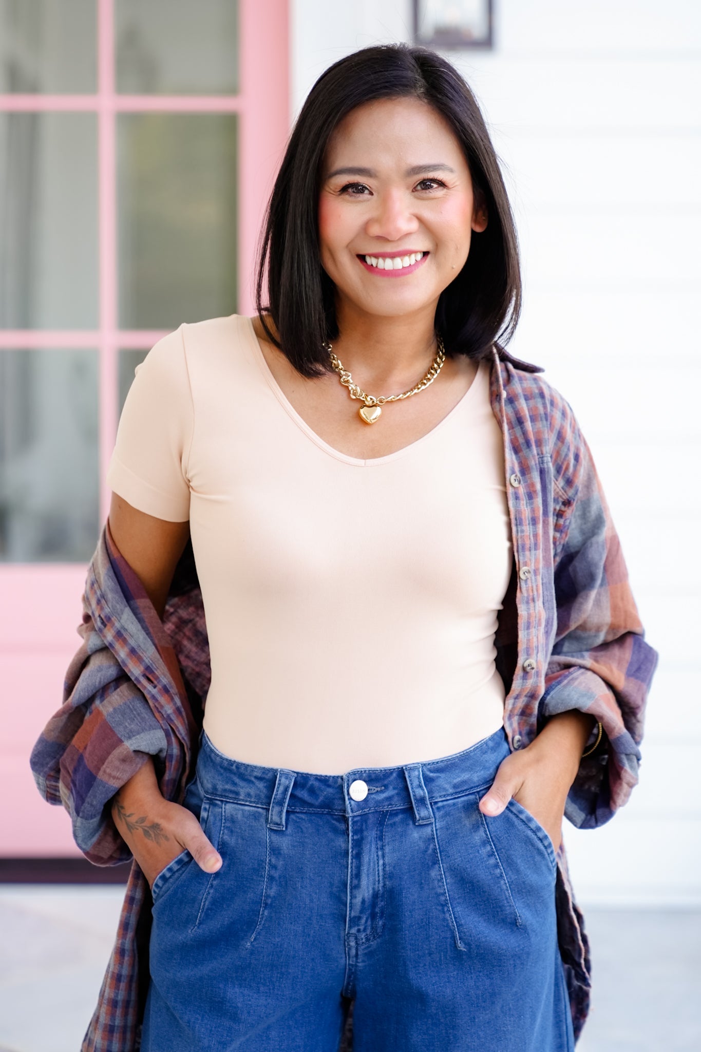 Door Buster! Plus/Reg Short Sleeve U/V Neck Top