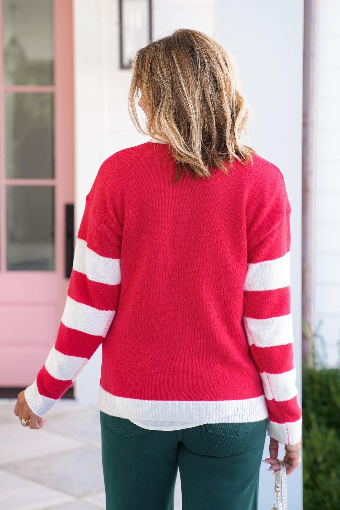 Plus/Reg Long Sleeve Sequin Gingerbread Man Cardigan