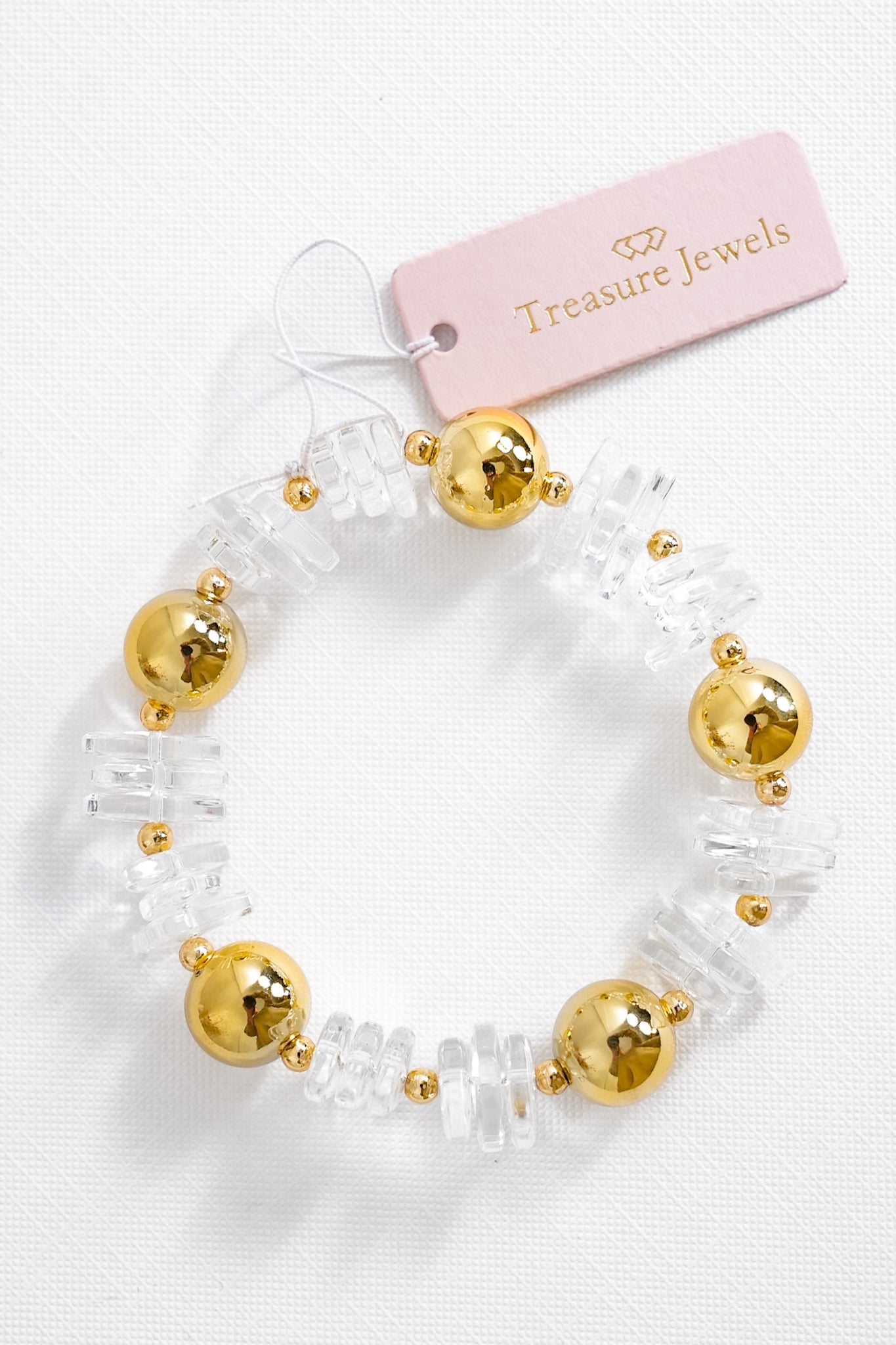 Treasure Jewels Clearly Understated Beaded Bracelet