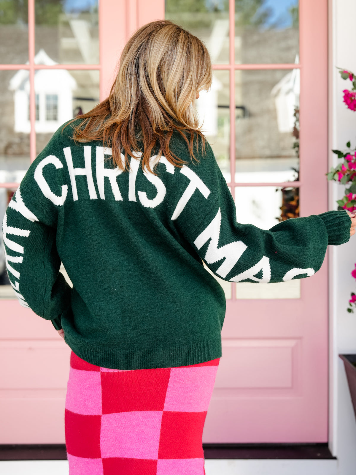 "Ho Ho Ho" Long Sleeve Christmas Sweater - Freckled Poppy