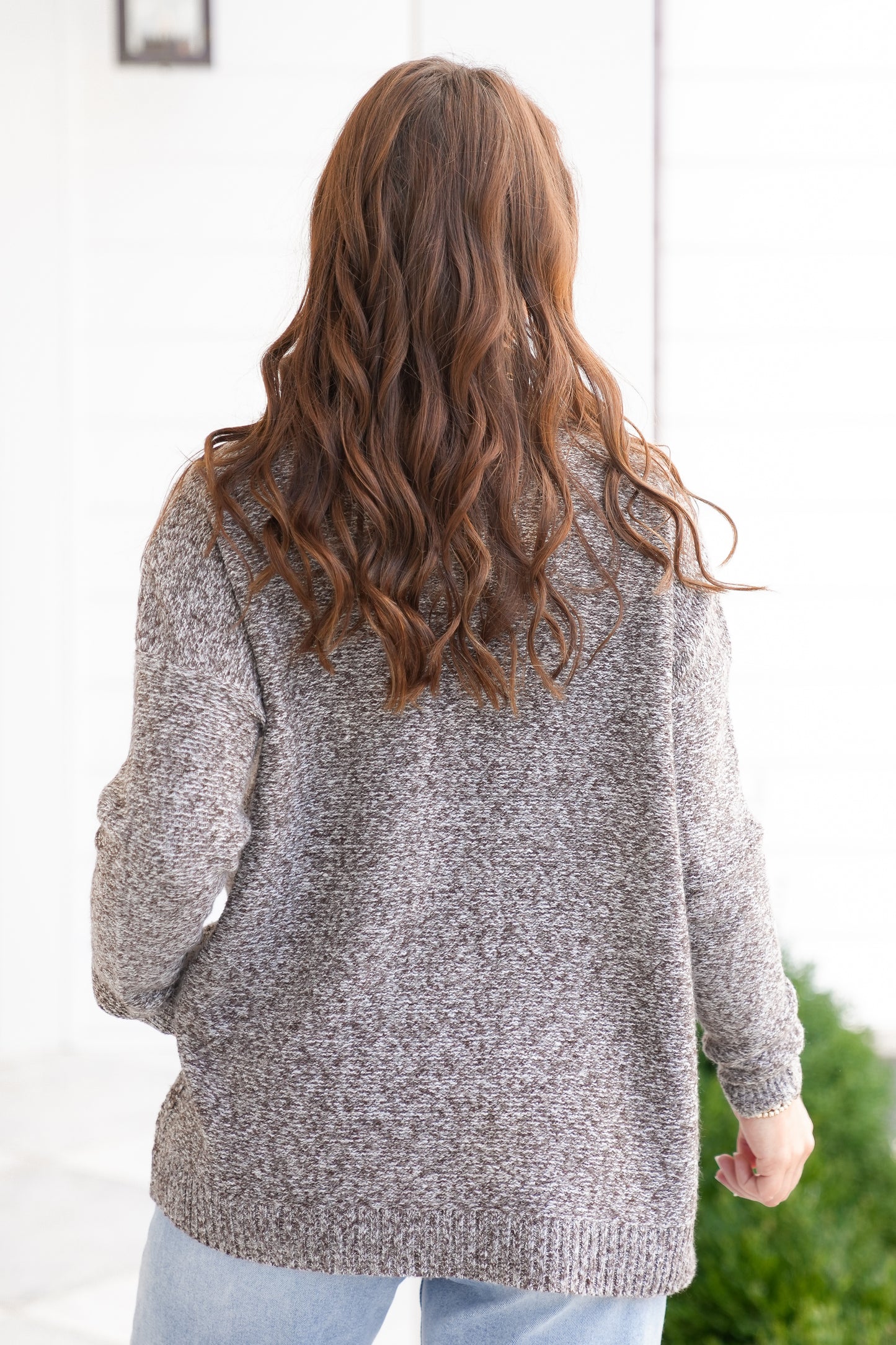 Long Sleeve Mock Neck Pullover Sweater
