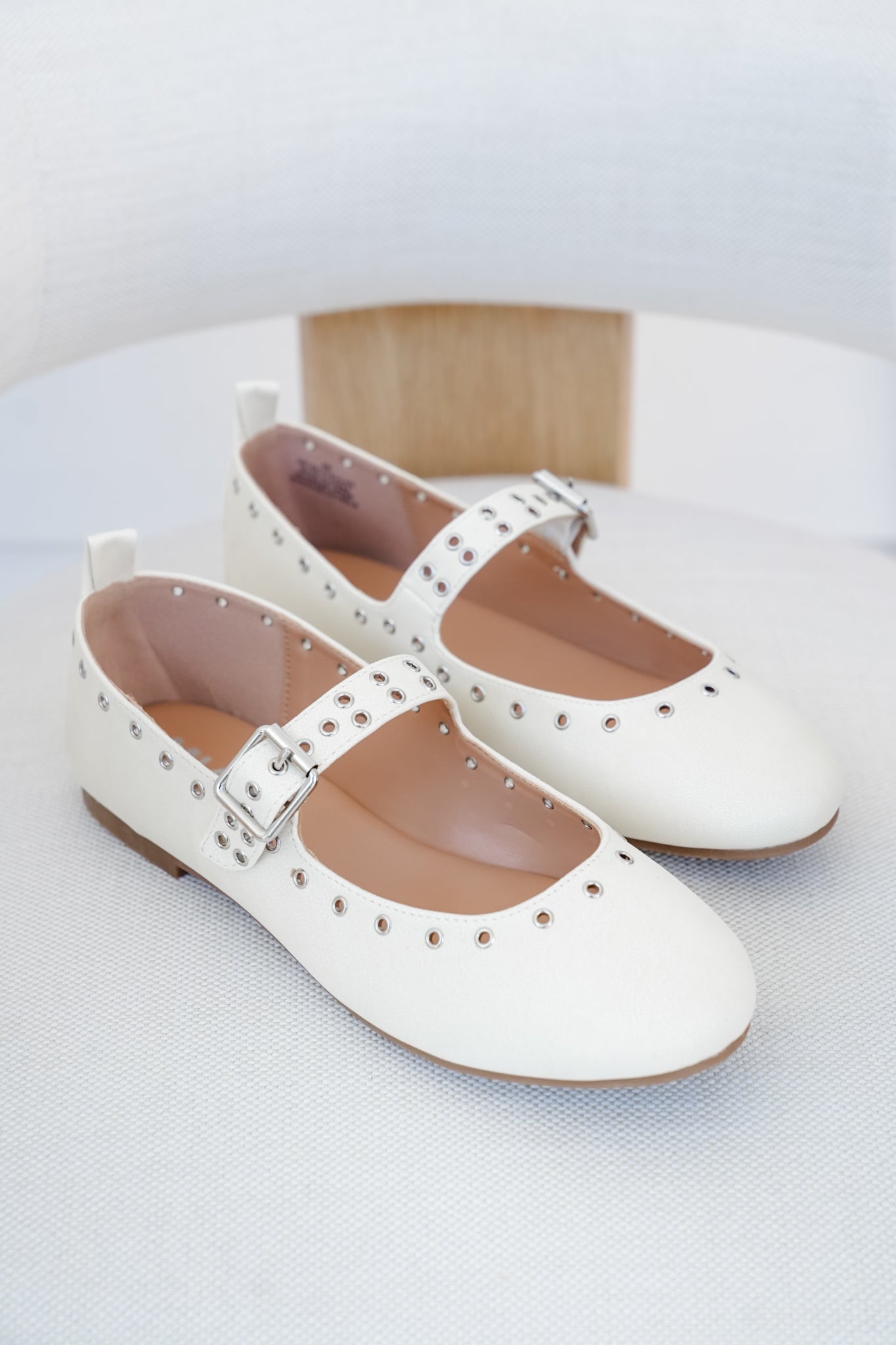 MIA "Ulani" Ballet Inspired Flats with Grommet detail
