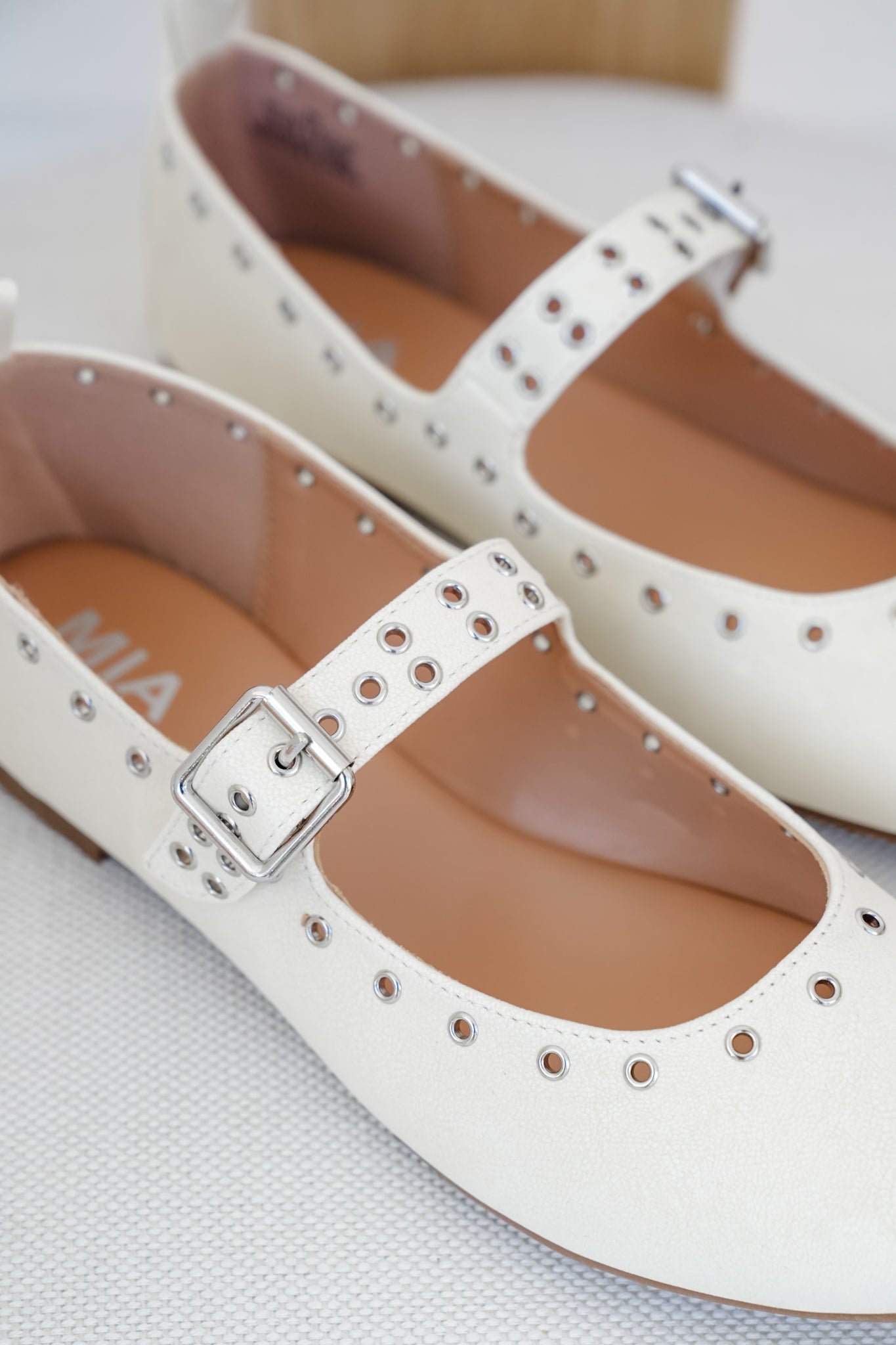 MIA "Ulani" Ballet Inspired Flats with Grommet detail