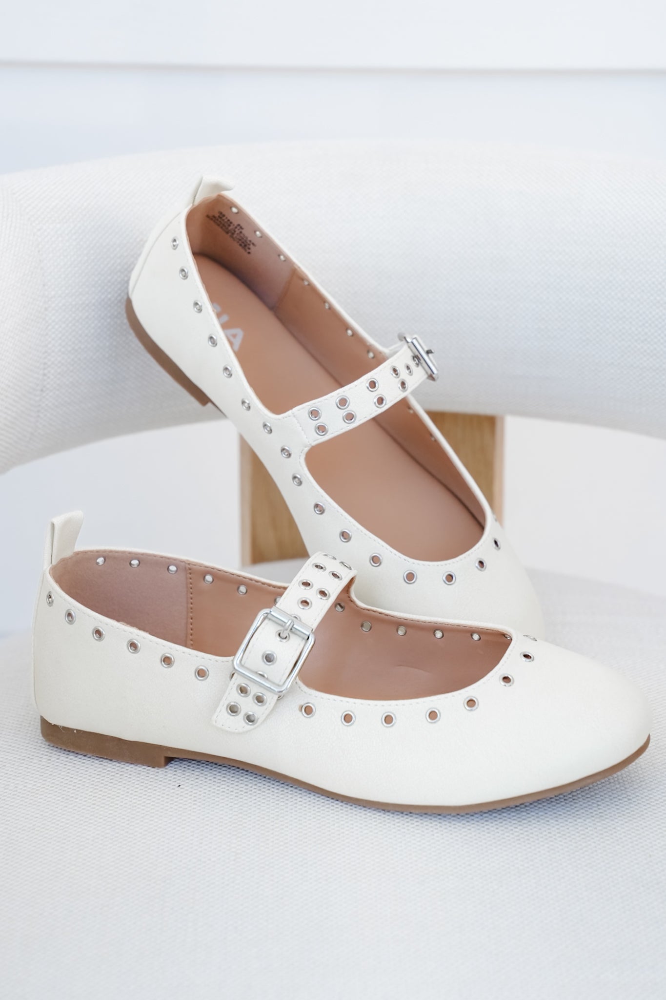 MIA "Ulani" Ballet Inspired Flats with Grommet detail
