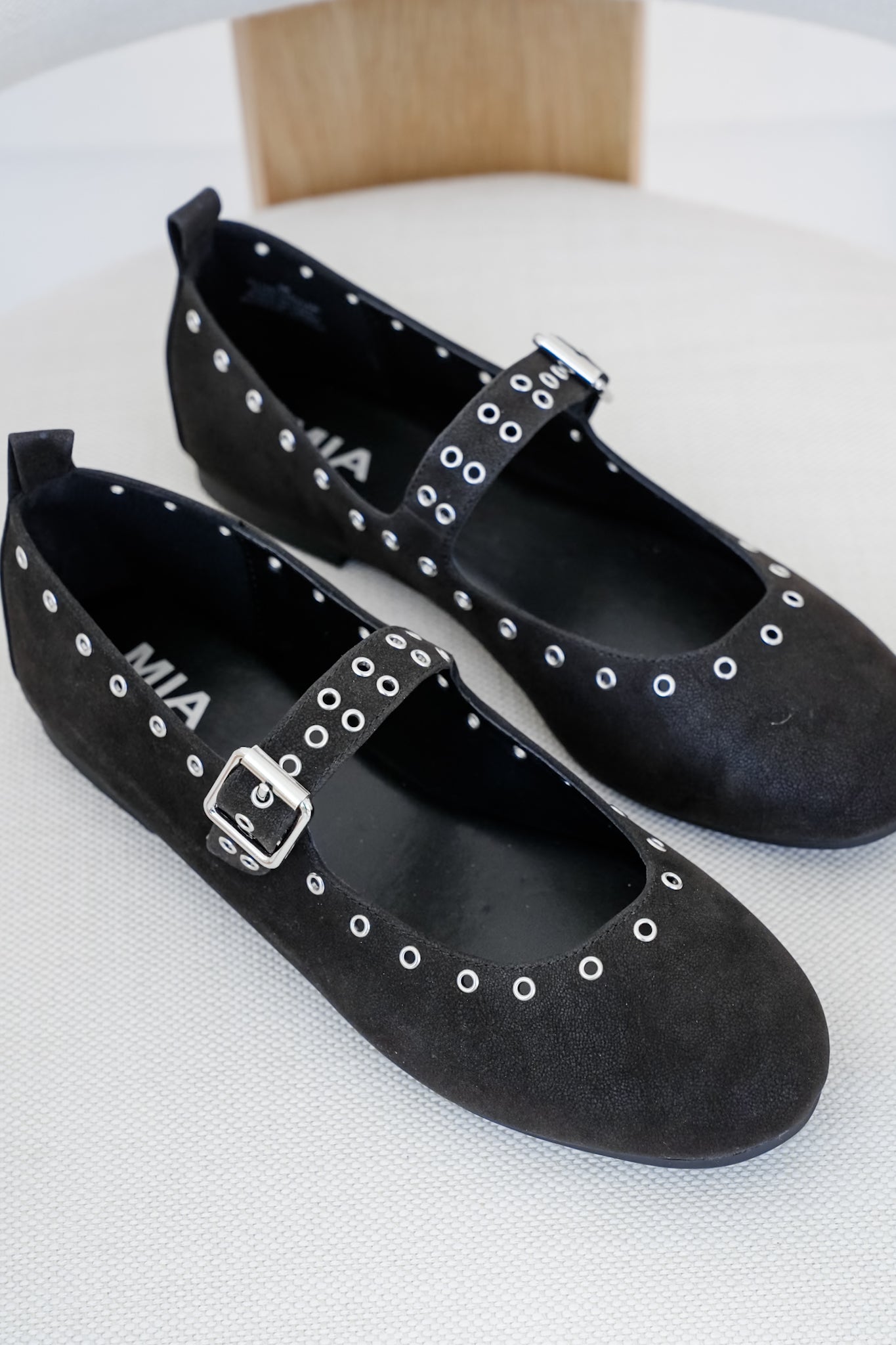 MIA "Ulani" Ballet Inspired Flats with Grommet detail