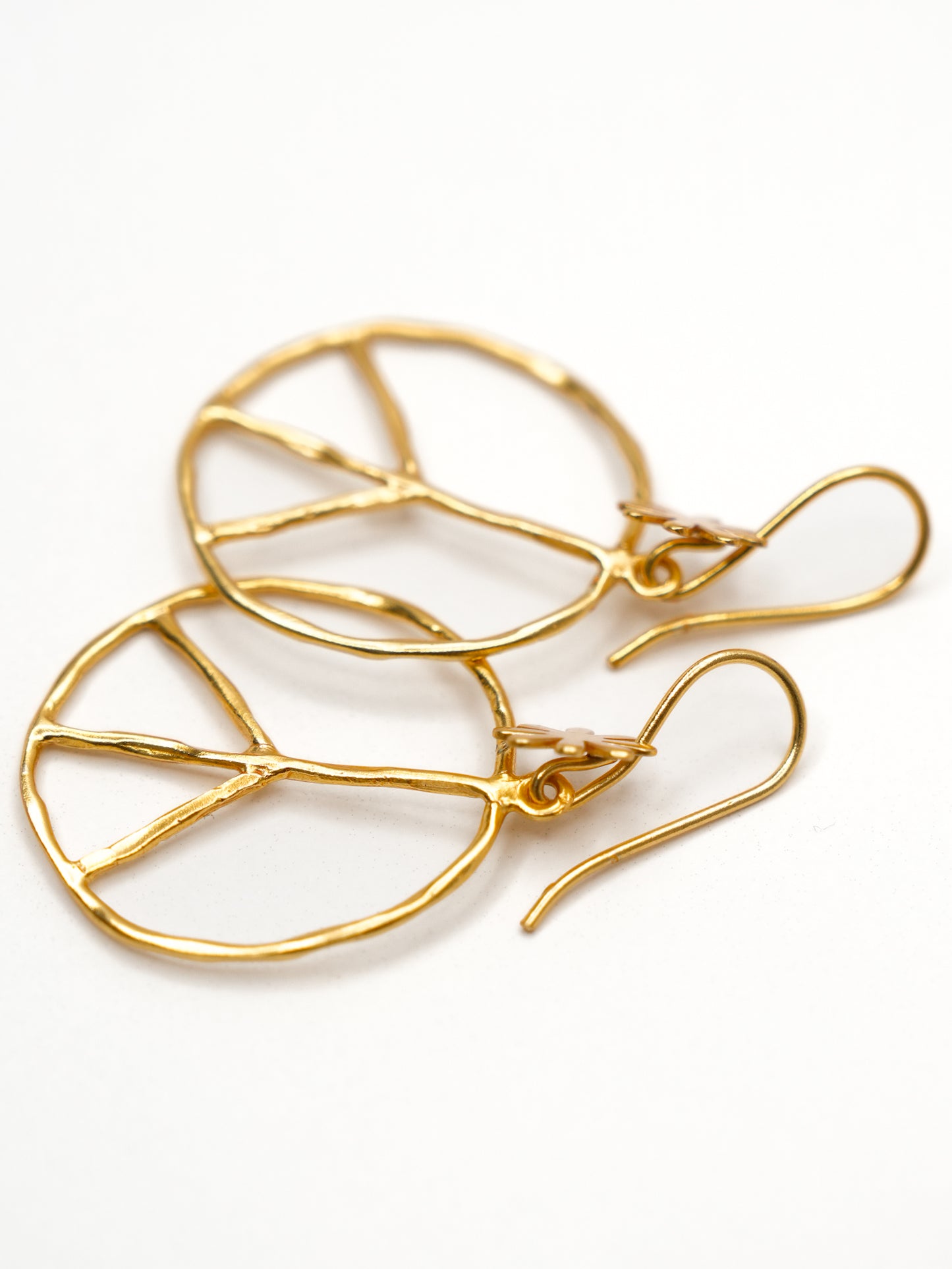 Dangly Peace Sign Earrings