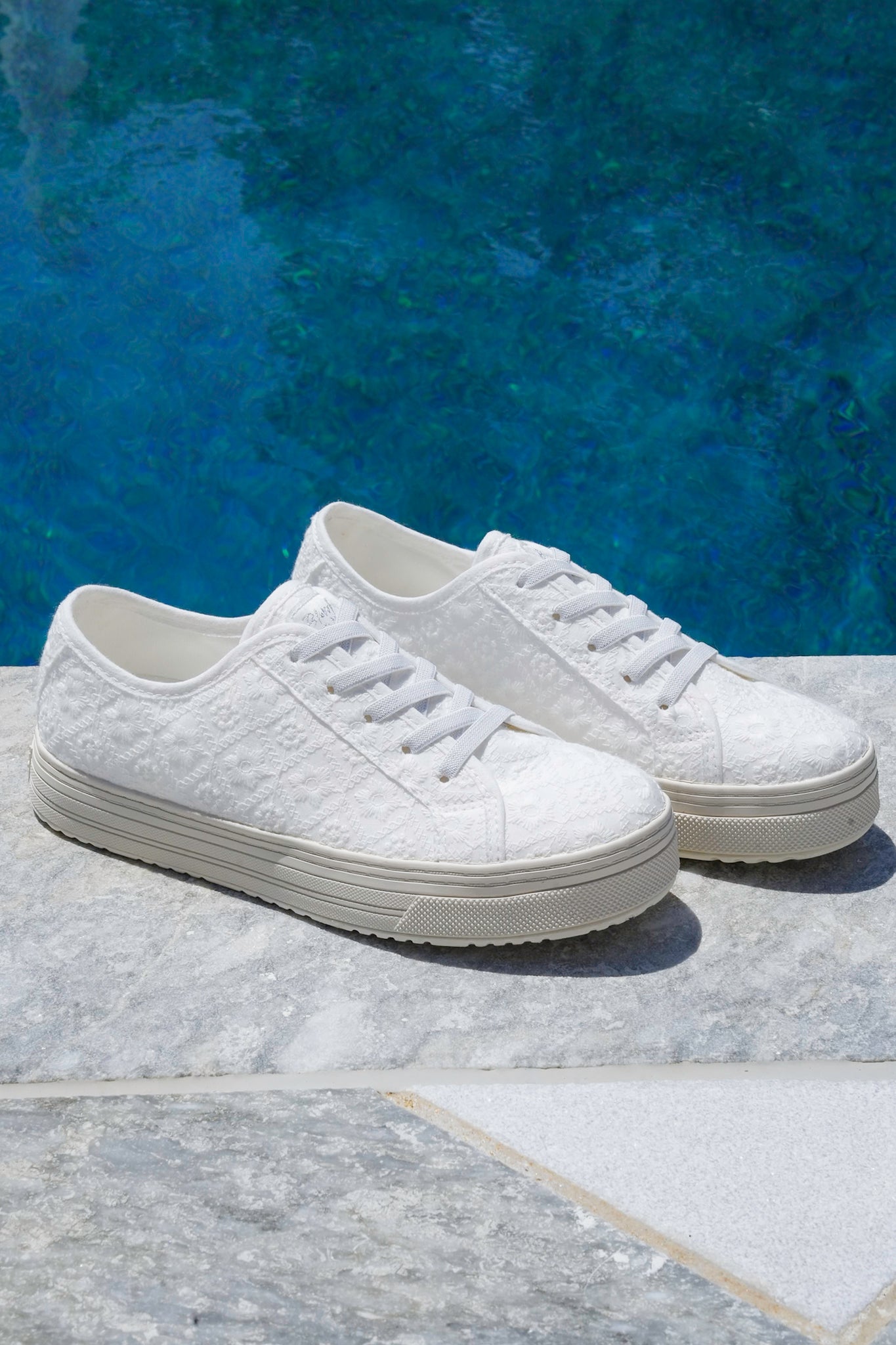 Restock! Blowfish Lace Up Sneaker with Embroidered Detailing