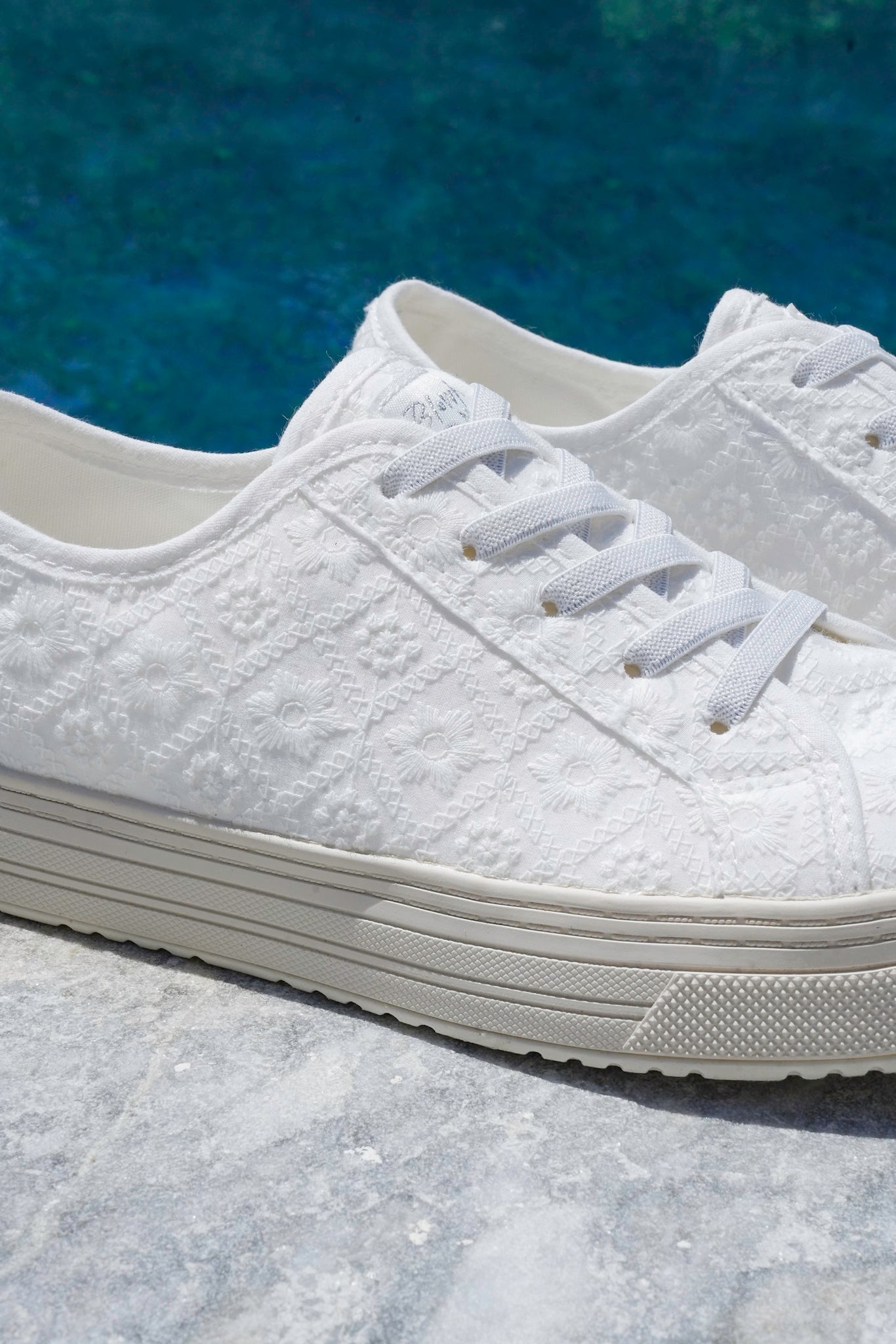 Restock! Blowfish Lace Up Sneaker with Embroidered Detailing