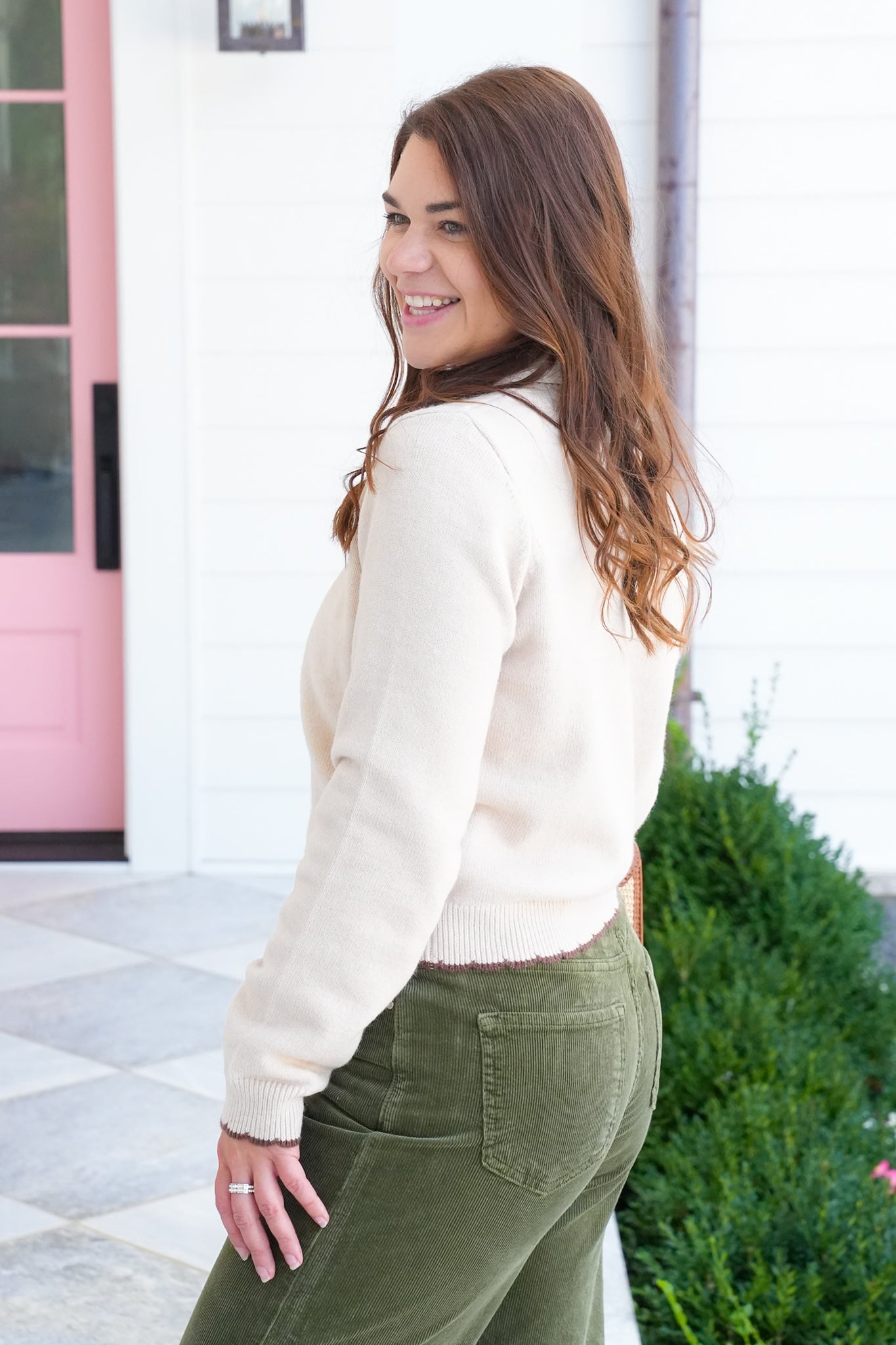 Long Sleeve Cowboy Boots Knit Sweater