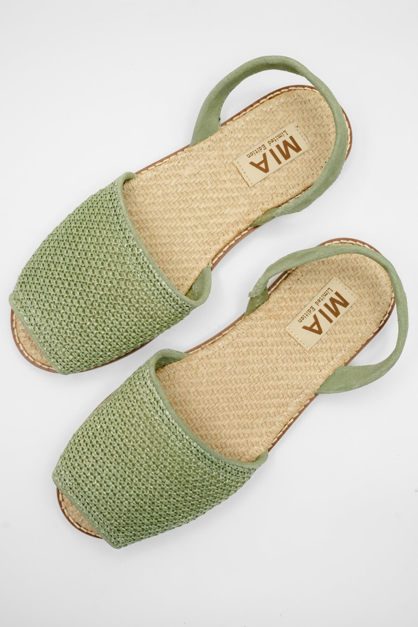 MIA Textured Fabric Slingback Comfort Flat