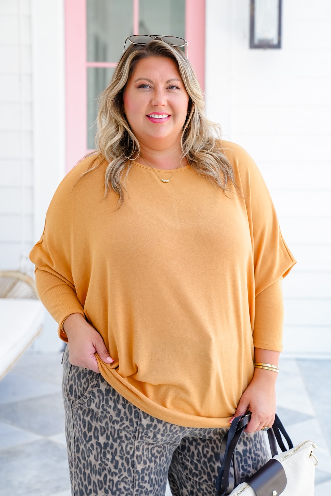 Door Buster! Plus/Reg Long Dolman Sleeve Knit Top