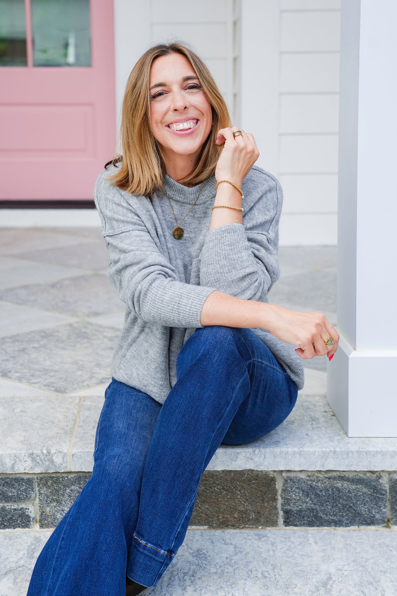 Door Buster! Zenana Melange Hi Low Hem Pocket Sweater