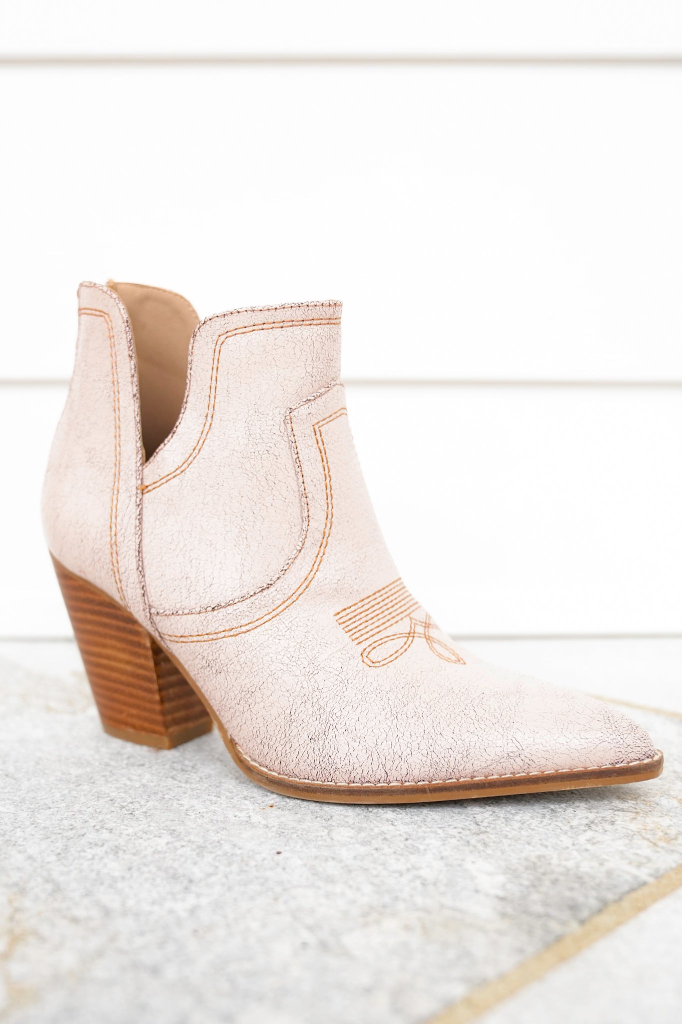 Corky's "Smoke Show" Chunky Heel Vegan Leather Booties with Back Zipper