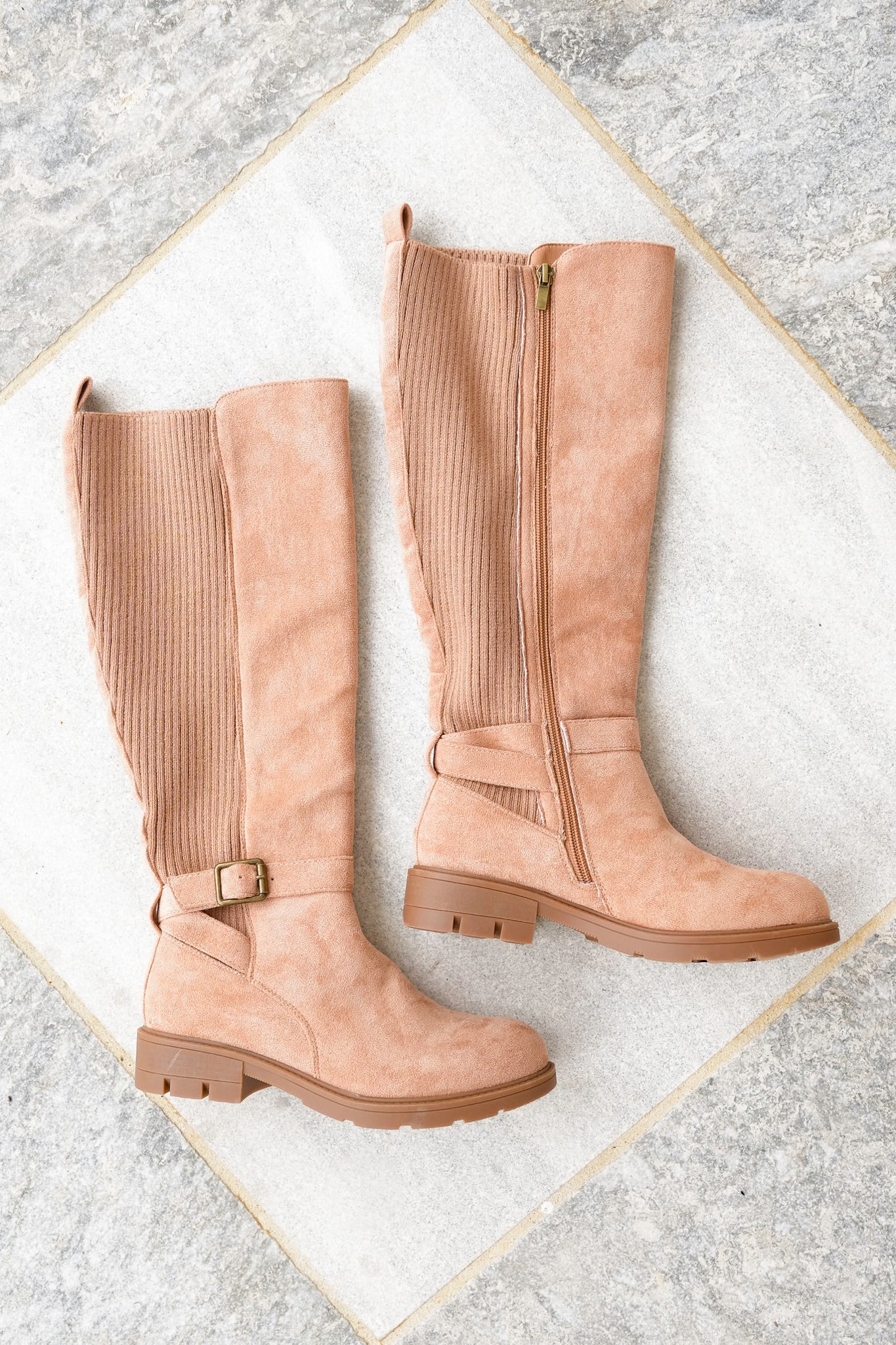 Corky's "Hay There" Knee High Vegan Suede Lug Sole Boot