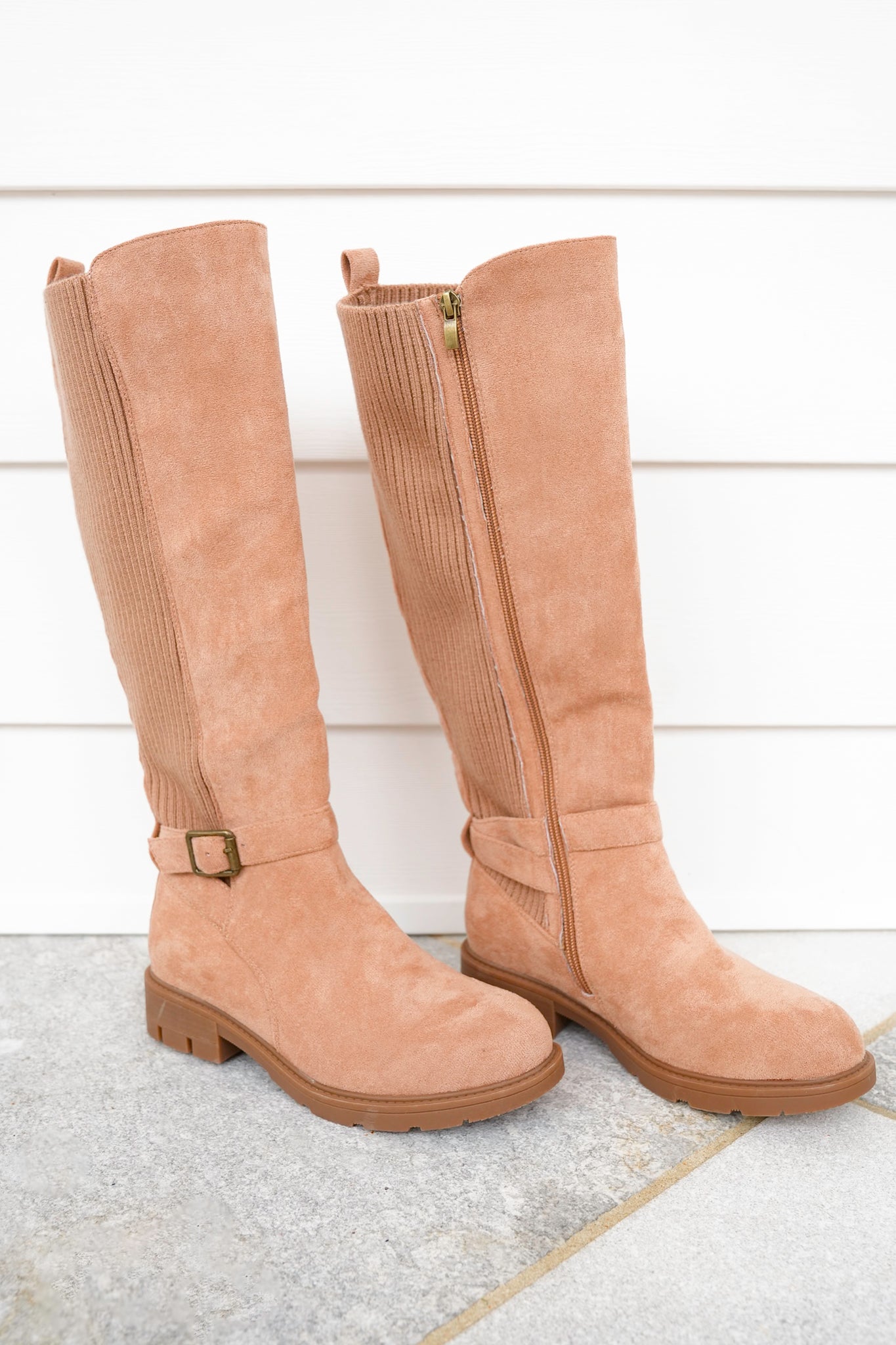Corky's "Hay There" Knee High Vegan Suede Lug Sole Boot