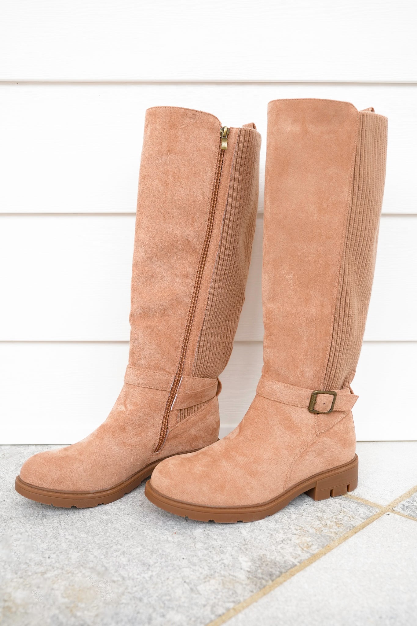 Corky's "Hay There" Knee High Vegan Suede Lug Sole Boot