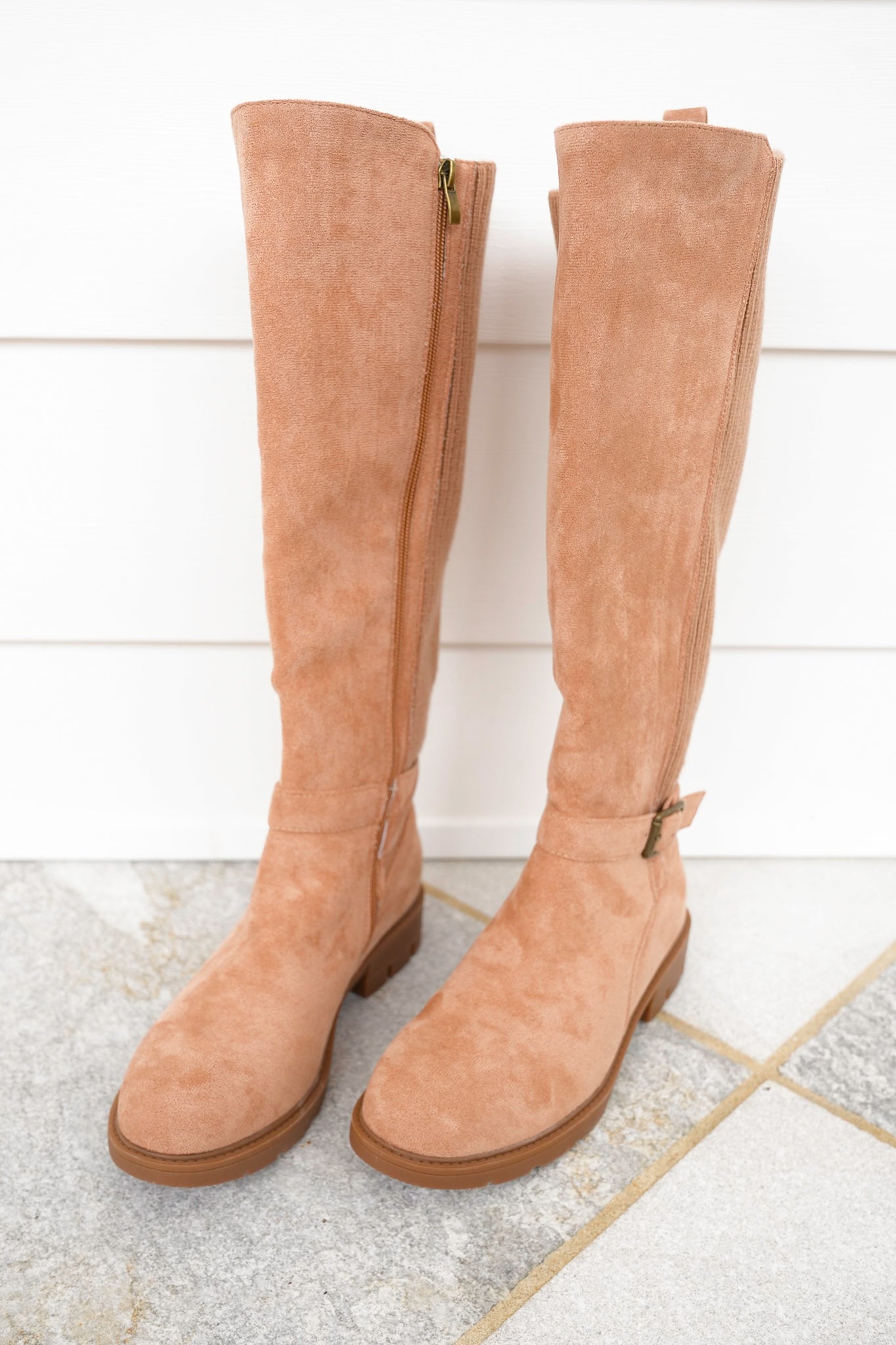 Corky's "Hay There" Knee High Vegan Suede Lug Sole Boot