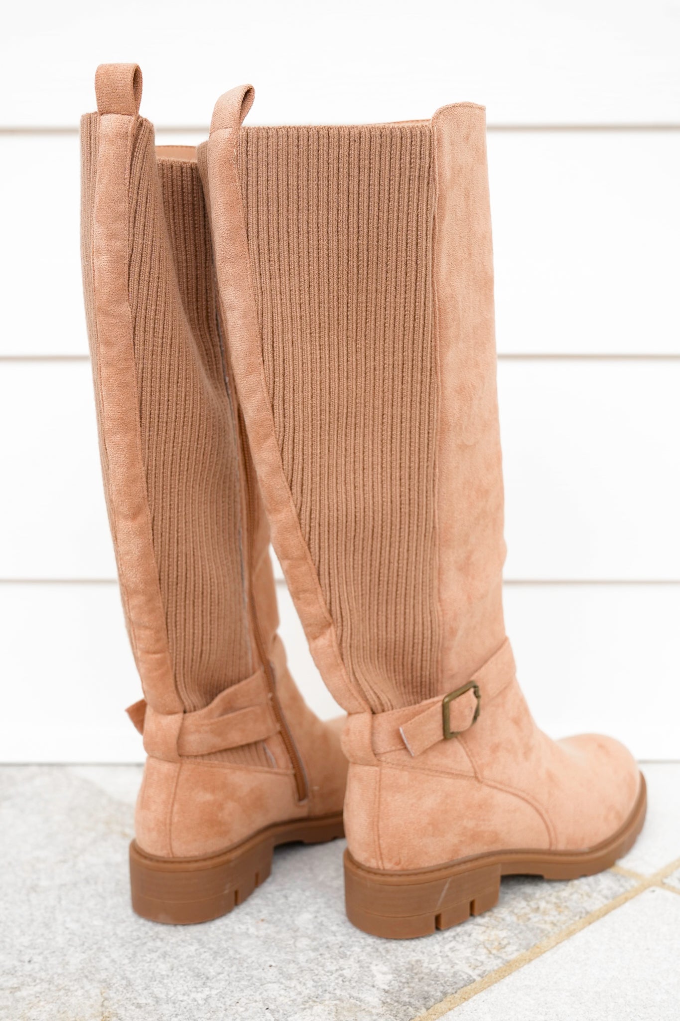 Corky's "Hay There" Knee High Vegan Suede Lug Sole Boot