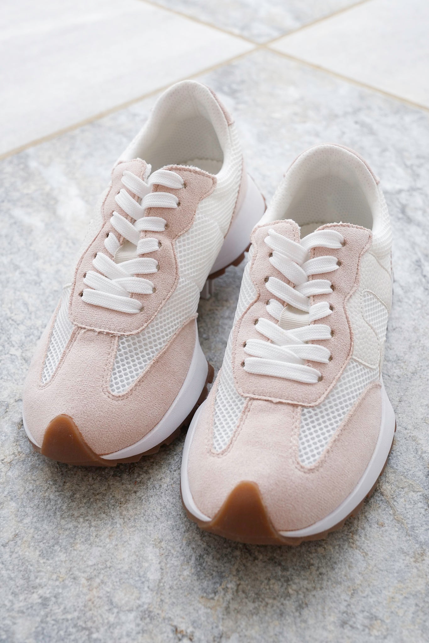 Corky's "No Prob" Retro Mesh Vegan Suede Lace Up Sneaker