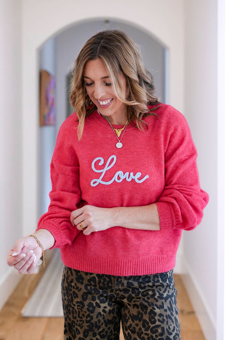 Long Sleeve "Love" Pullover Sweater