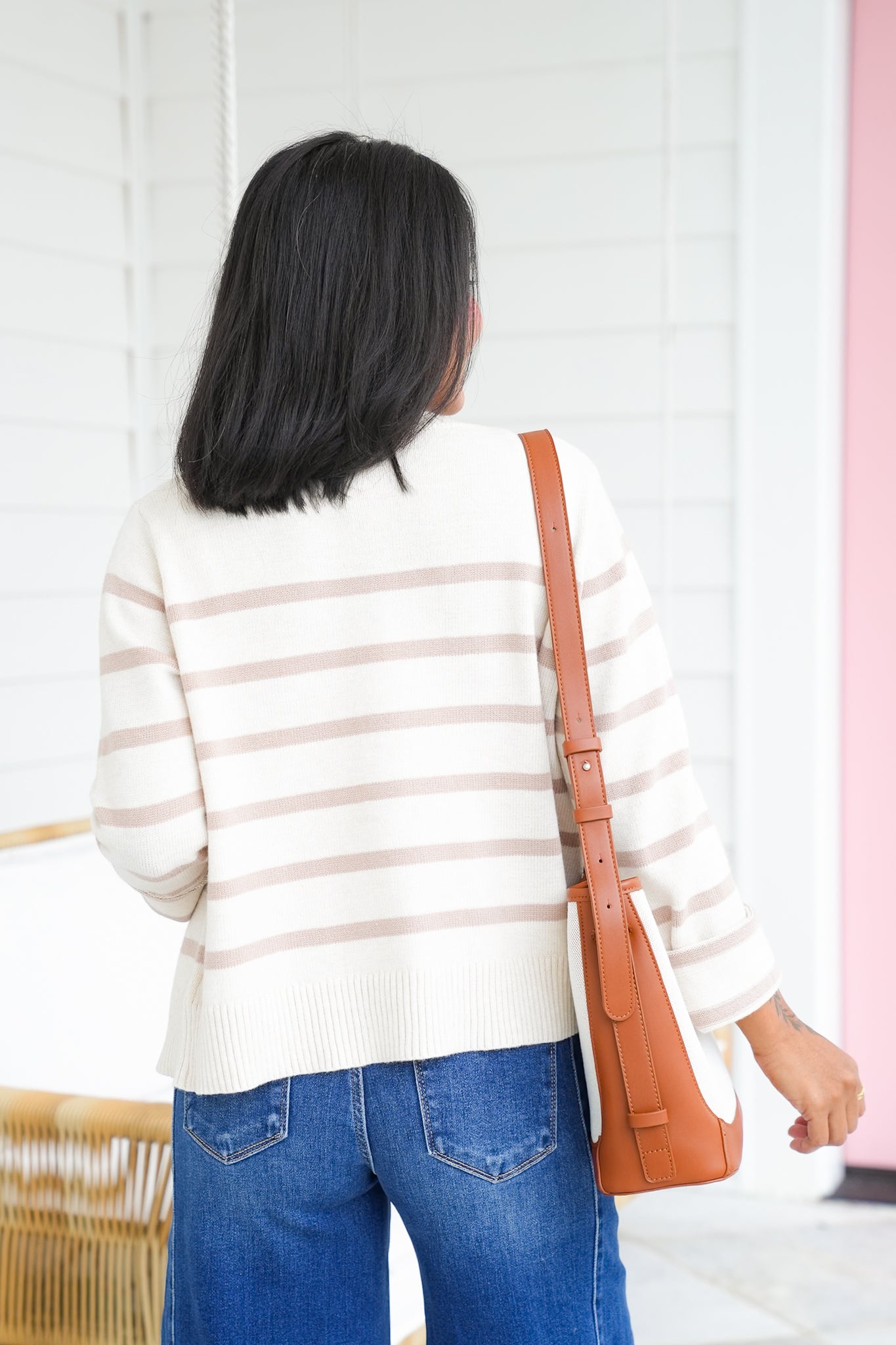 Striped Cami and Cardigan Set