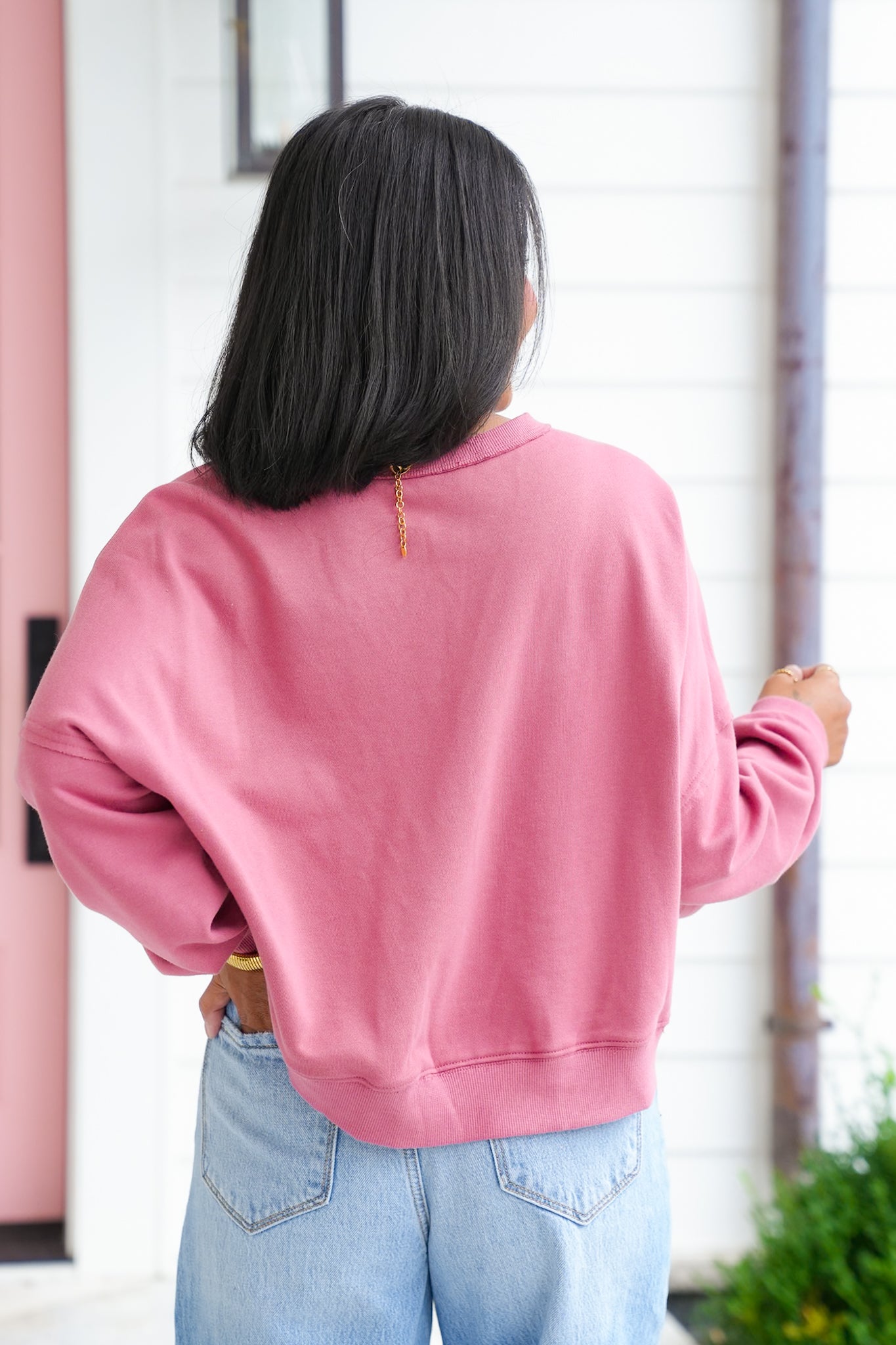Long Sleeve Henley Sweatshirt Top