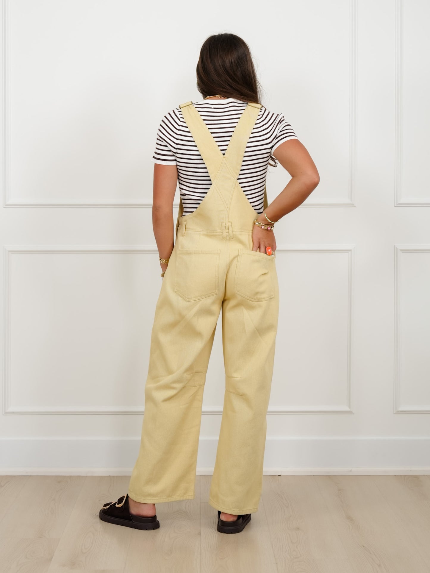 Mineral Wash Twill Barrel Leg Overalls