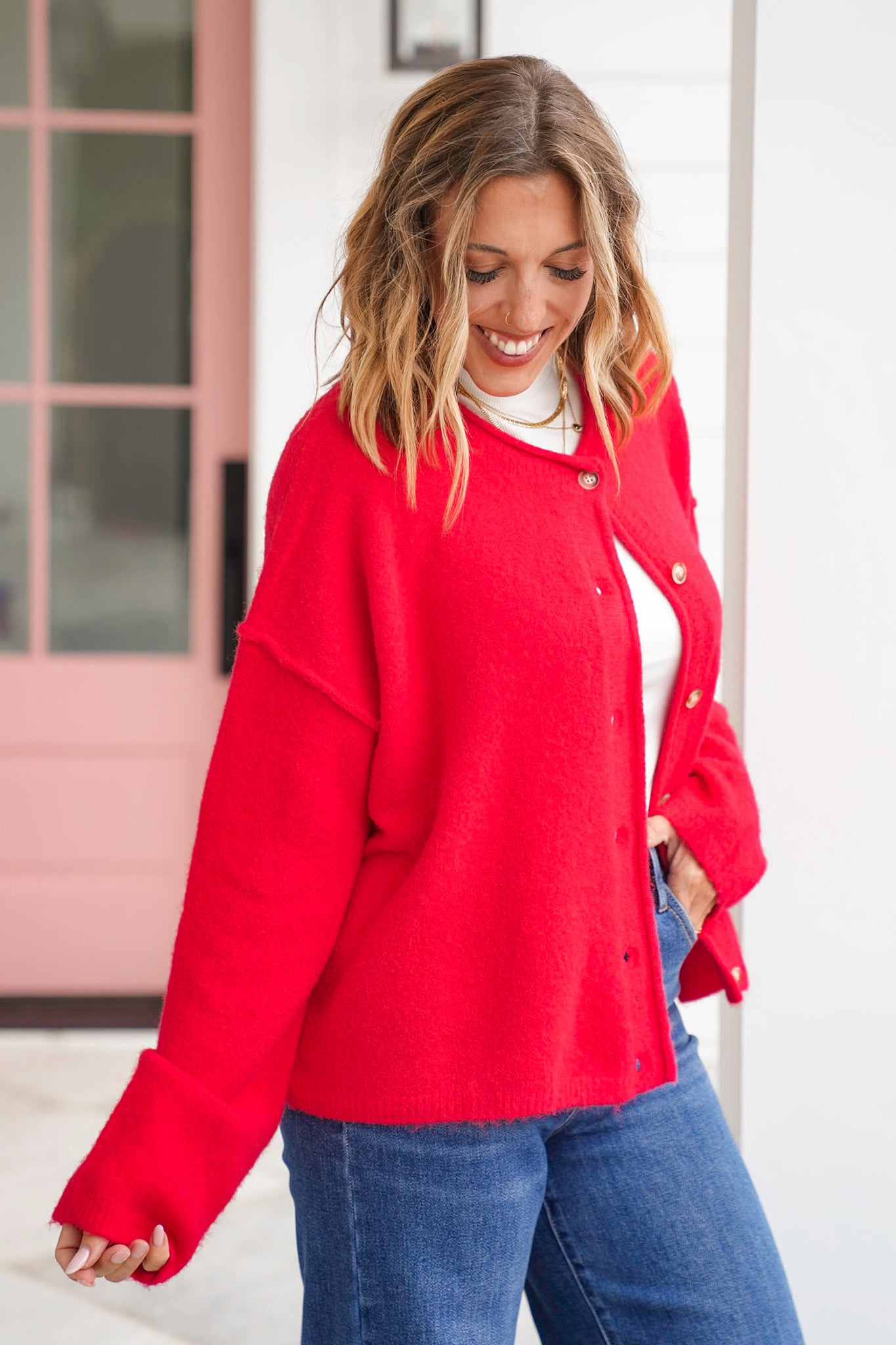 Long Sleeve Button Down Cardigan