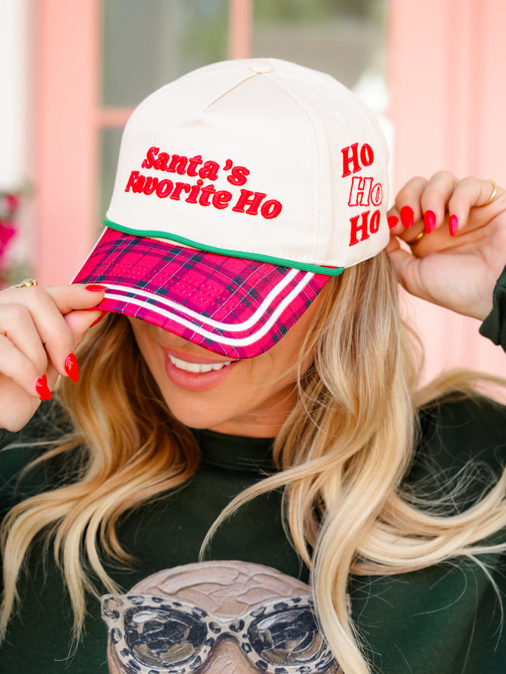 "Santa's Favorite Ho" Embroidered Christmas Cap