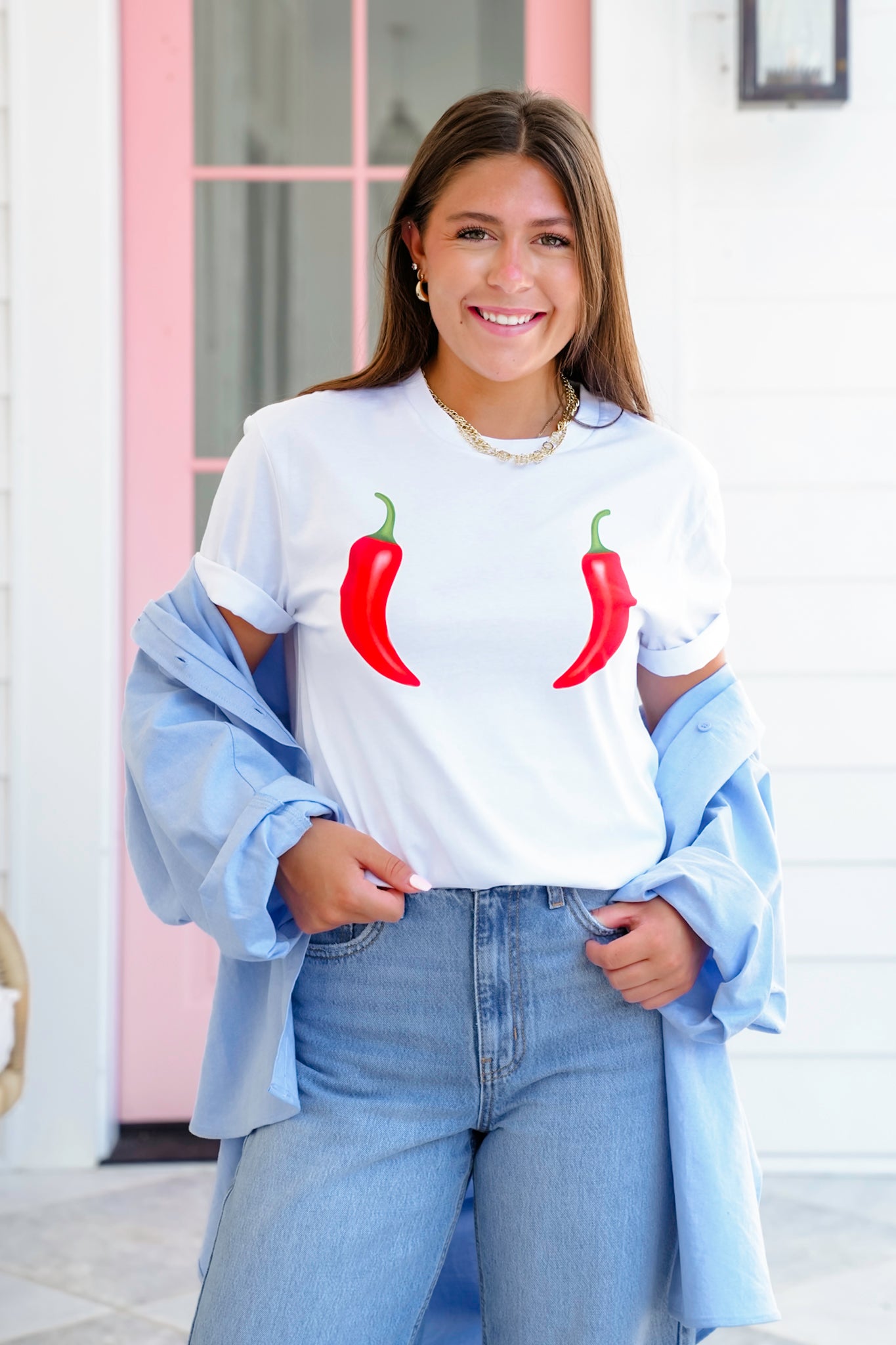 Plus/Reg Short Sleeve Hot Chilis Graphic Tee