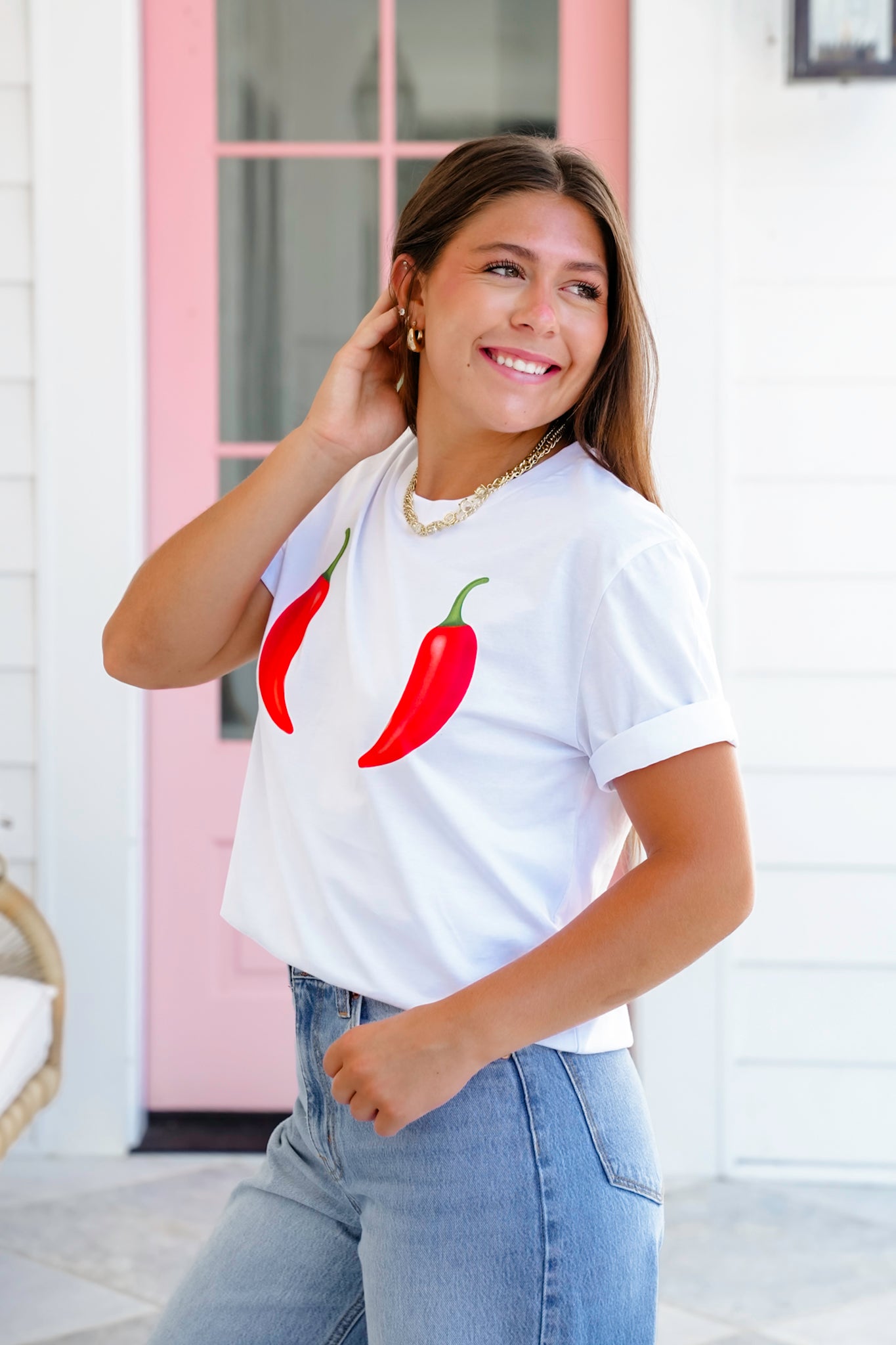 Plus/Reg Short Sleeve Hot Chilis Graphic Tee