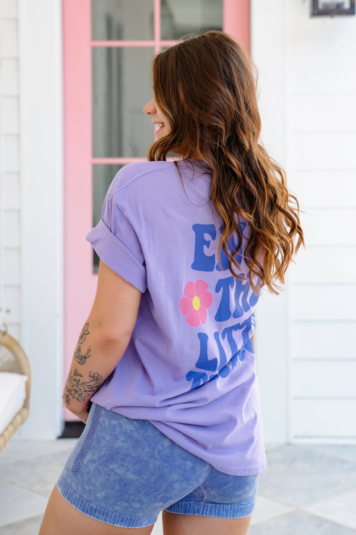 Plus/Reg Short Sleeve "Enjoy The Little Things" Graphic Tee