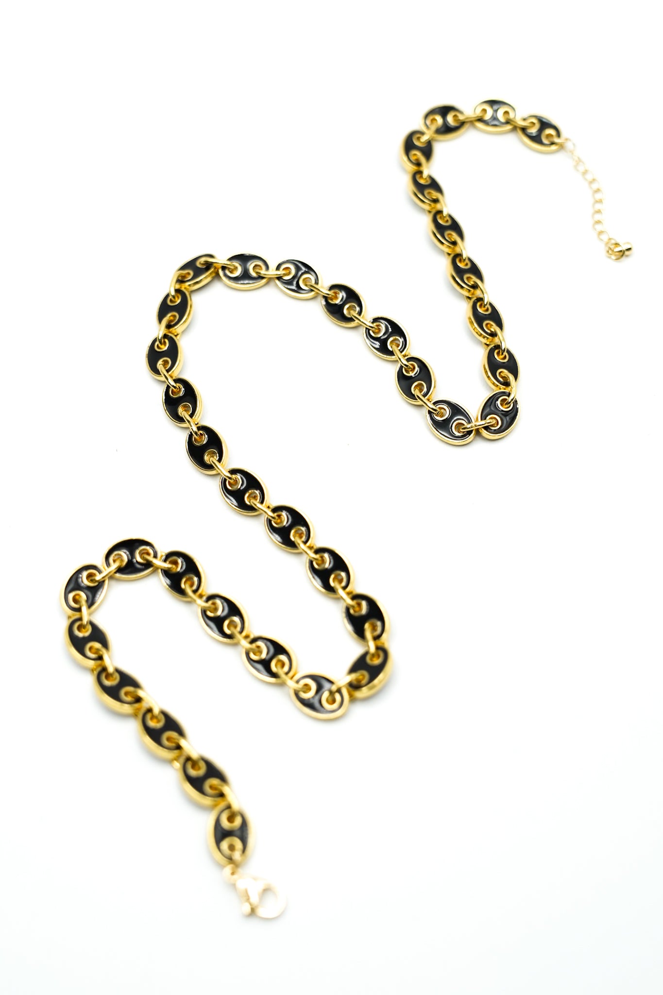 It's Especially Lucky Black Enamel Necklace