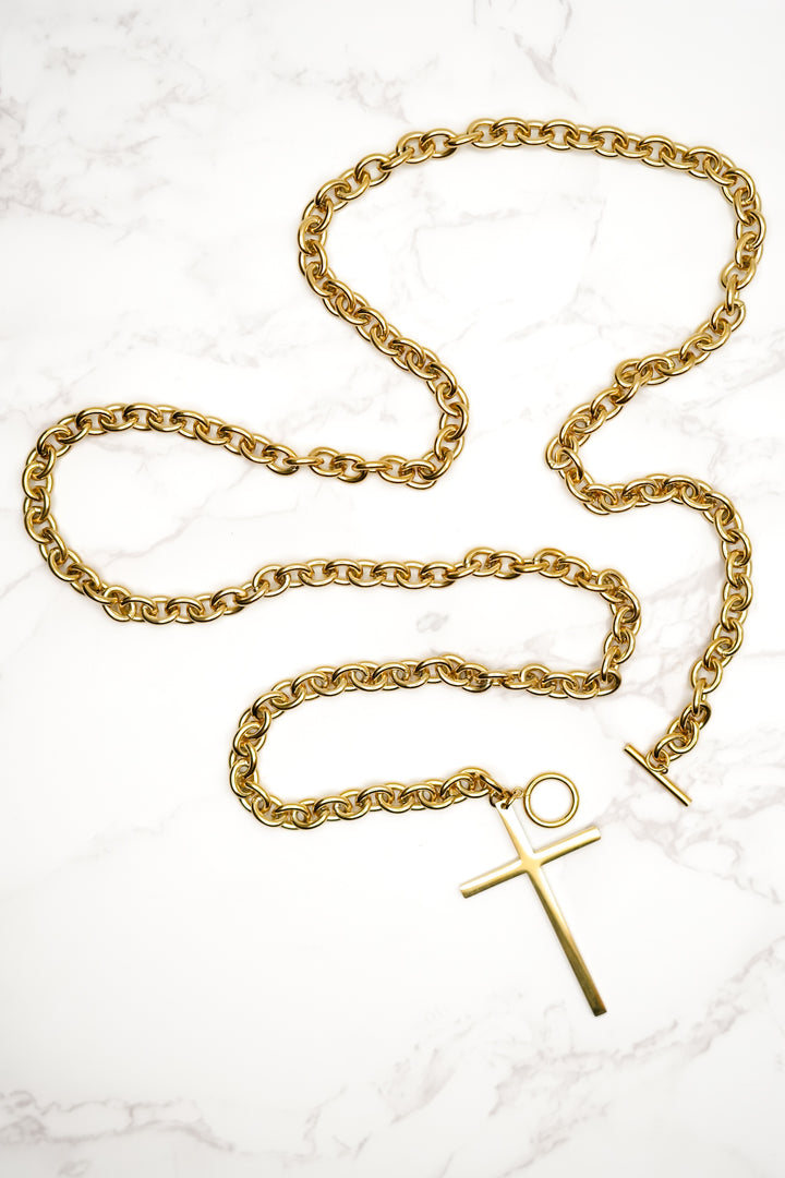 Chansutt Pearls Wrap Around Cross Necklace