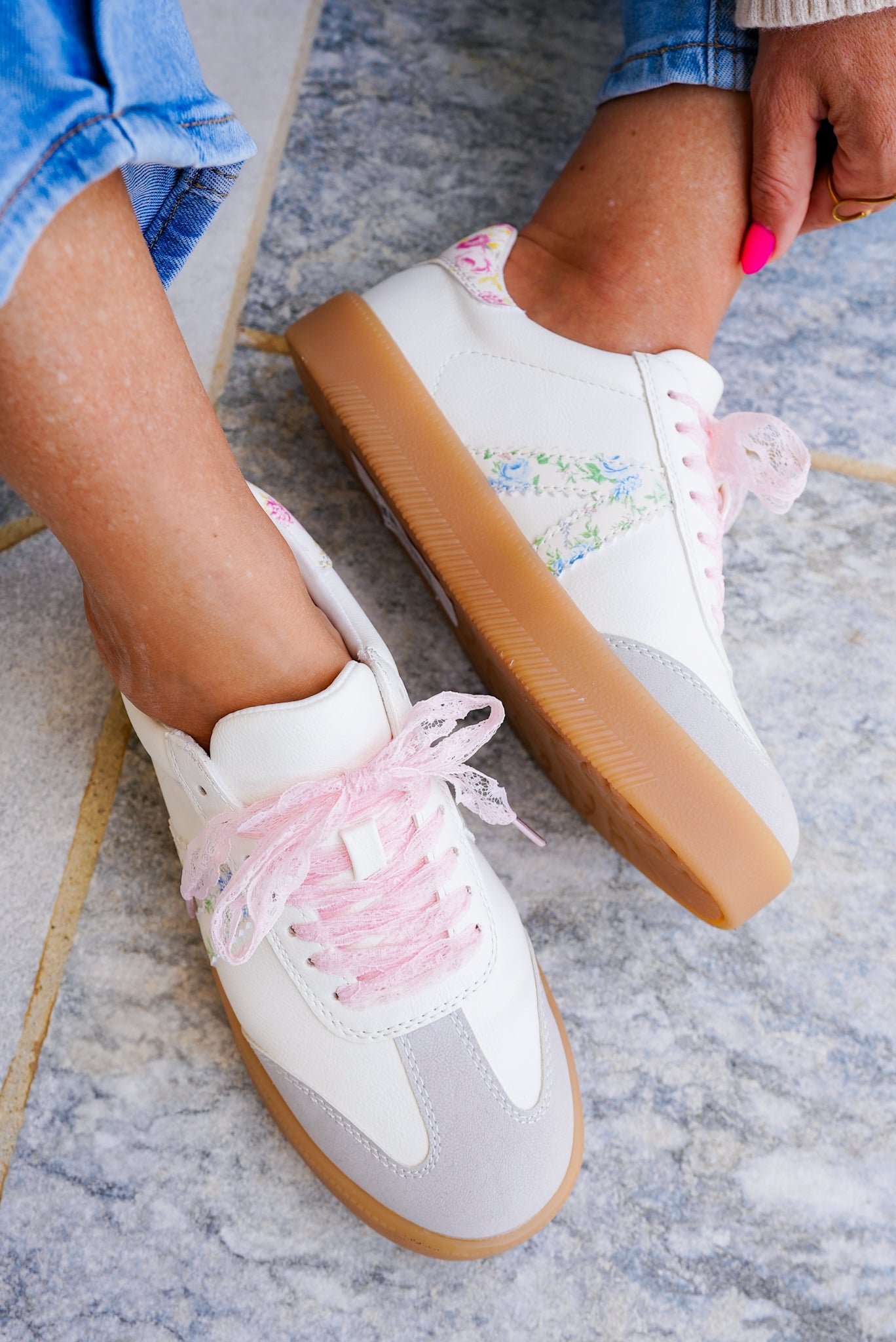 MIA Casual Floral Low Top Sneaker with V Design