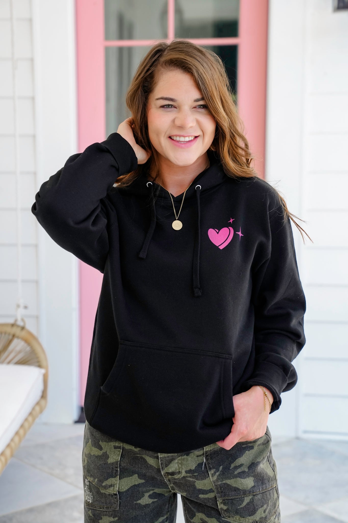 Plus/Reg Long Sleeve "Better Late Than Ugly" Graphic Hoodie