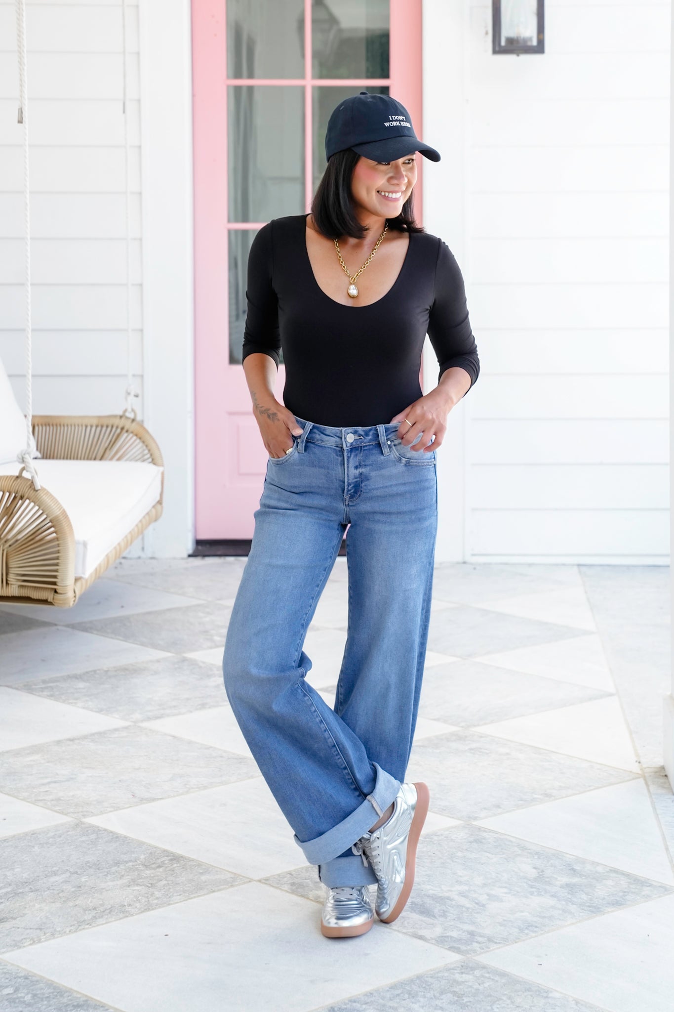 Solid Long Sleeve V Neck Double Layered Top