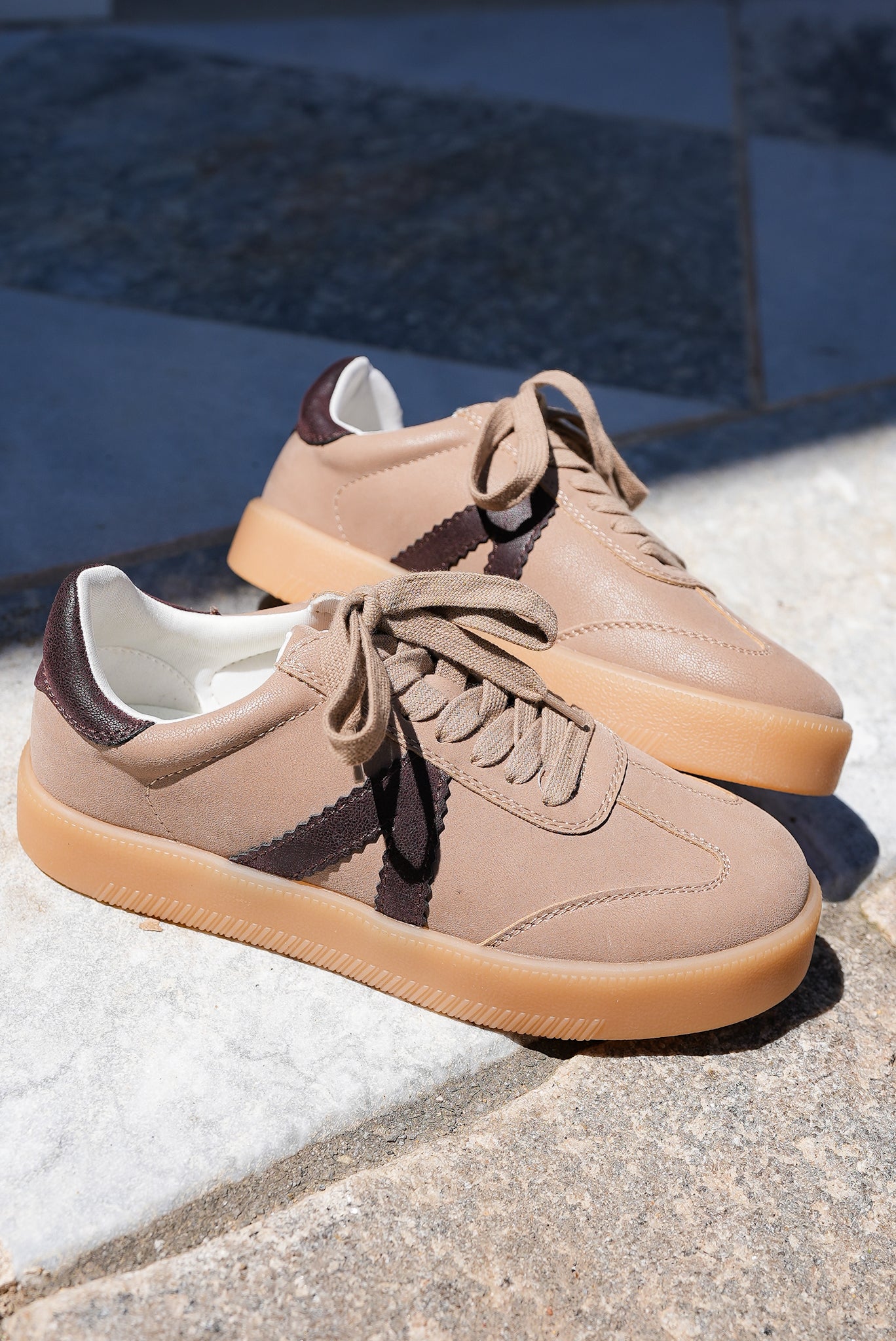 MIA Low Top Vegan Suede 'V' Design Sneaker