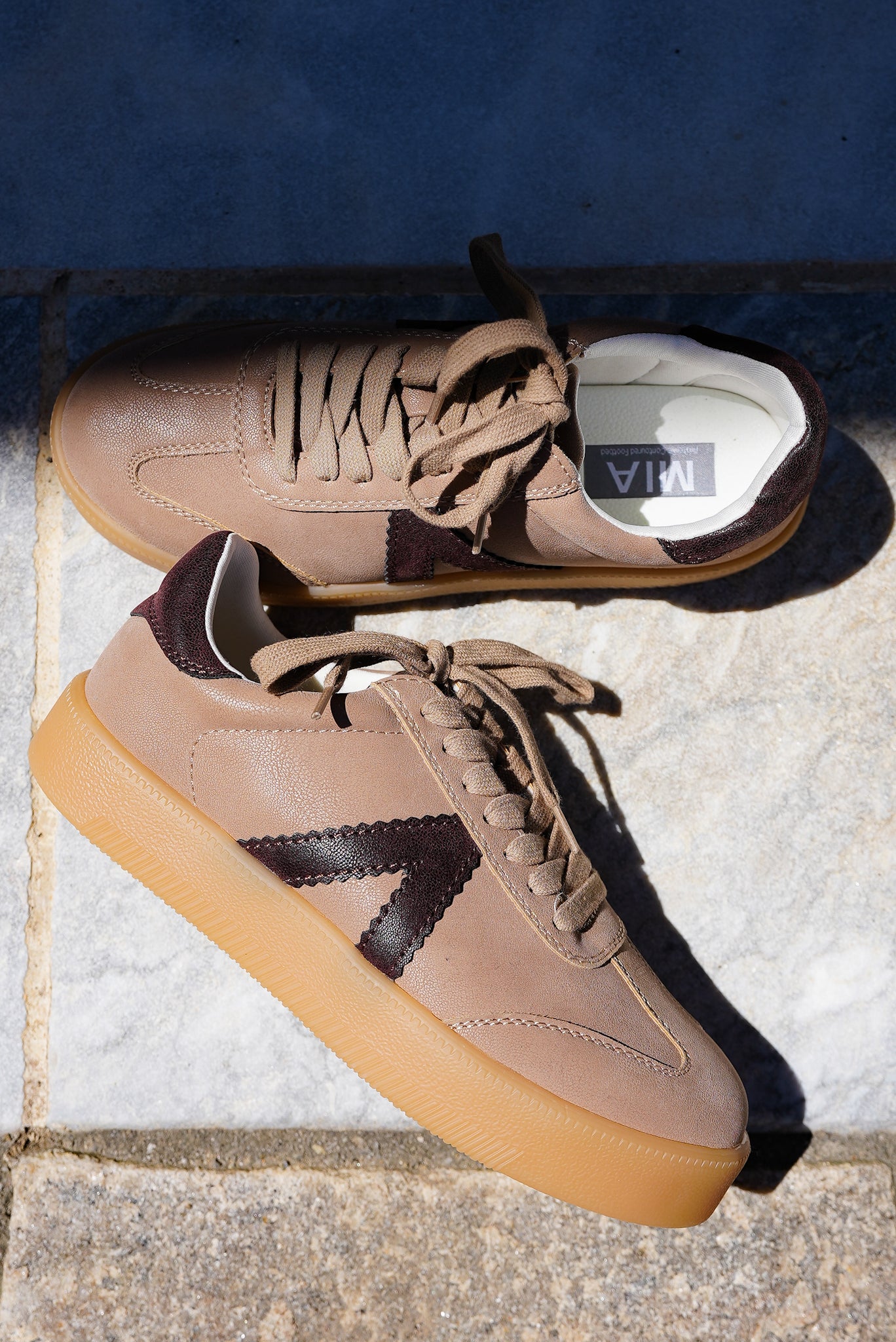 MIA Low Top Vegan Suede 'V' Design Sneaker