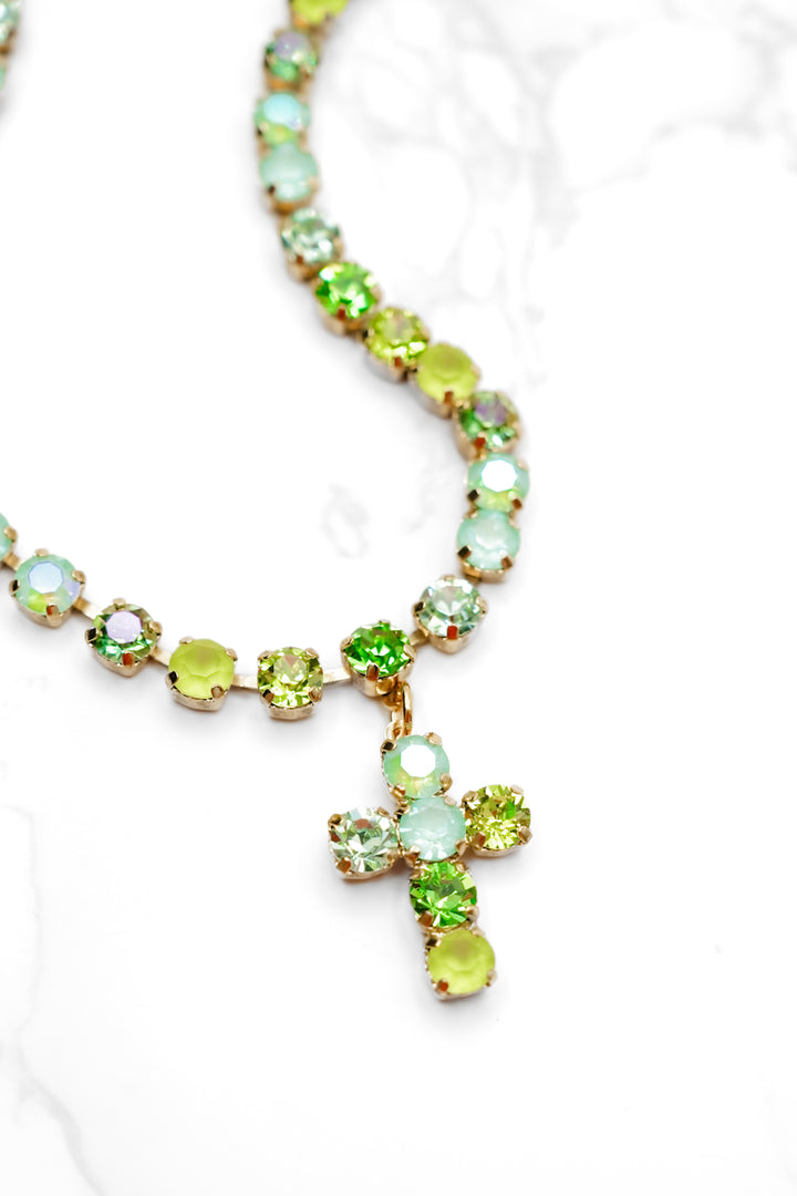 TOVA Baby Donatella Necklace in Mint Mix