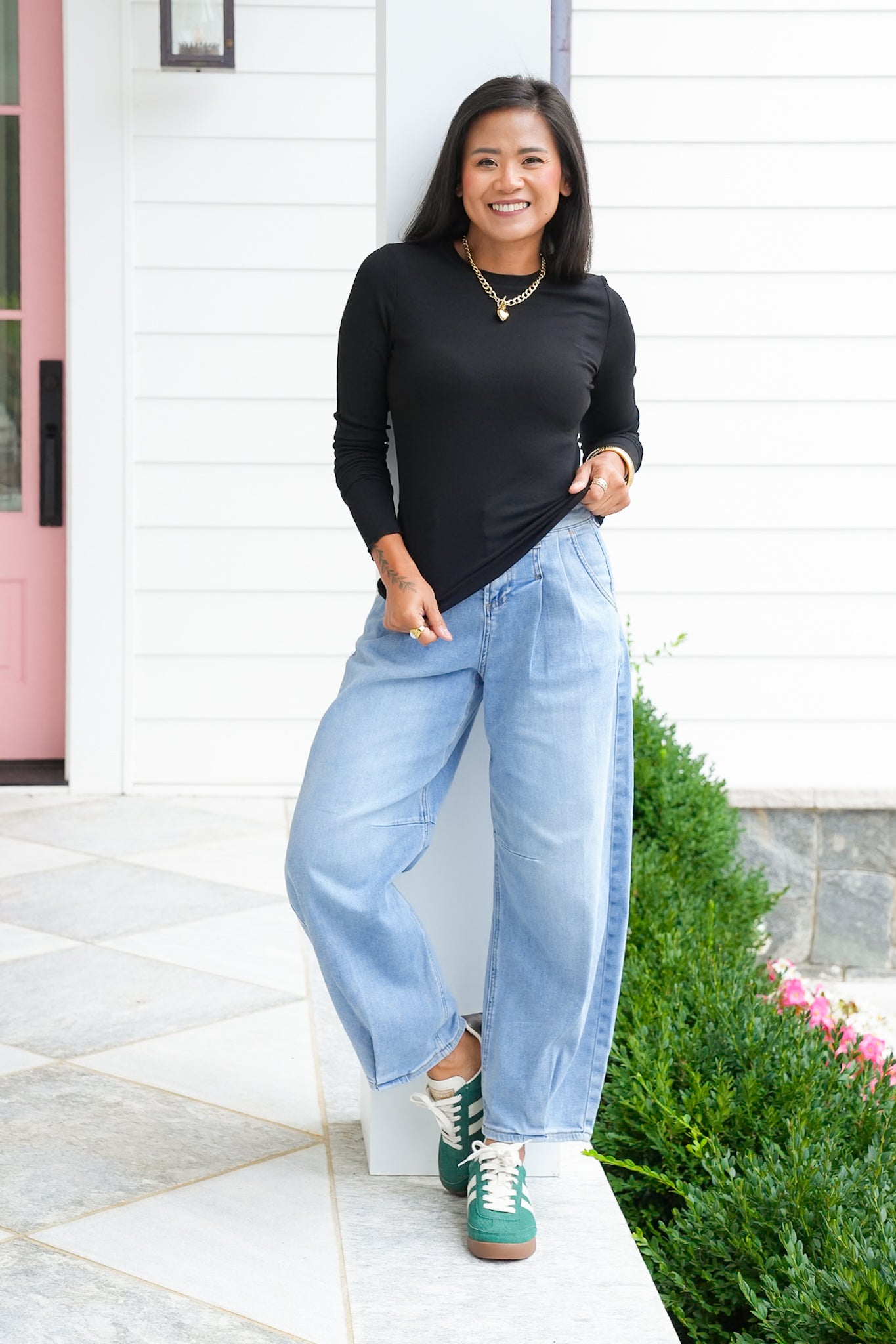Basic Ribbed Long Sleeve Knit Top