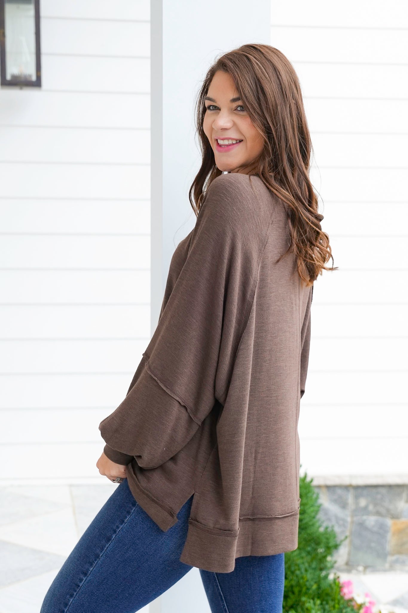Door Buster! Plus/Reg Long Sleeve V Neck Tunic Top
