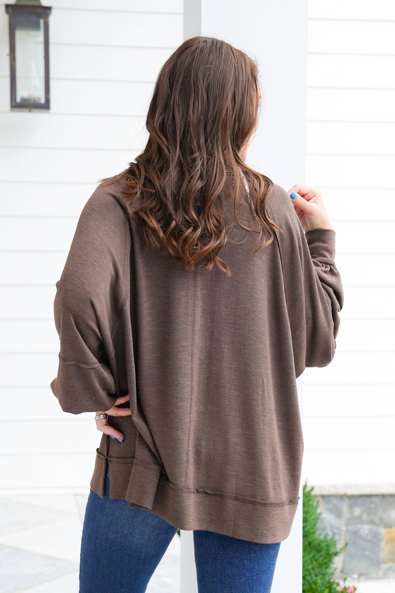 Door Buster! Plus/Reg Long Sleeve V Neck Tunic Top
