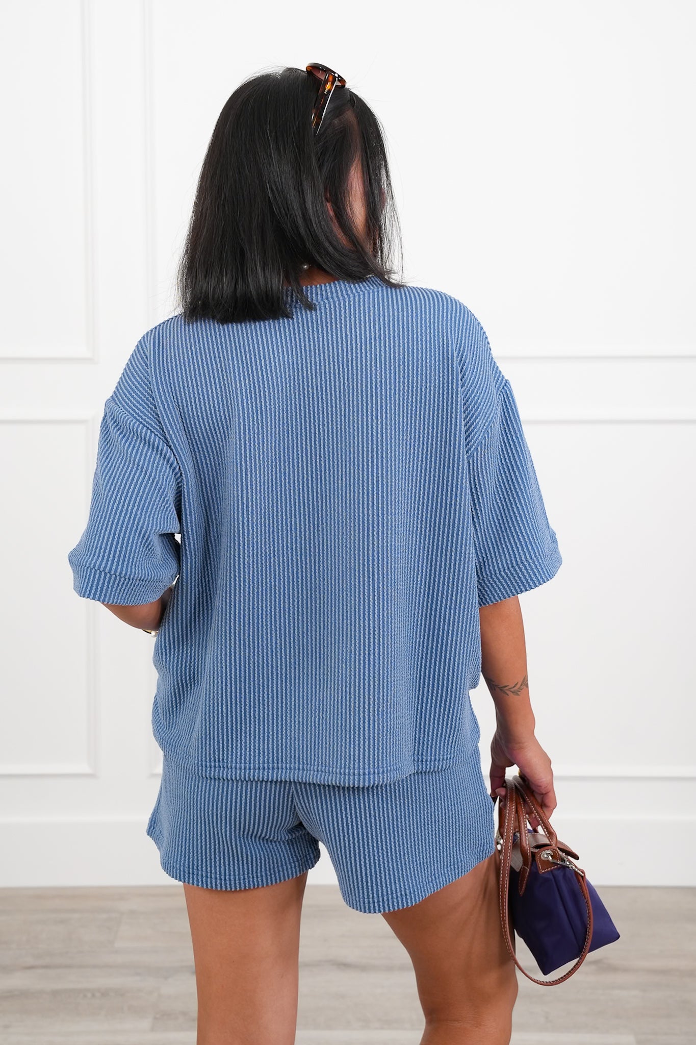 Door Buster! Zenana Urban Rib Short Sleeve Top and Shorts Set