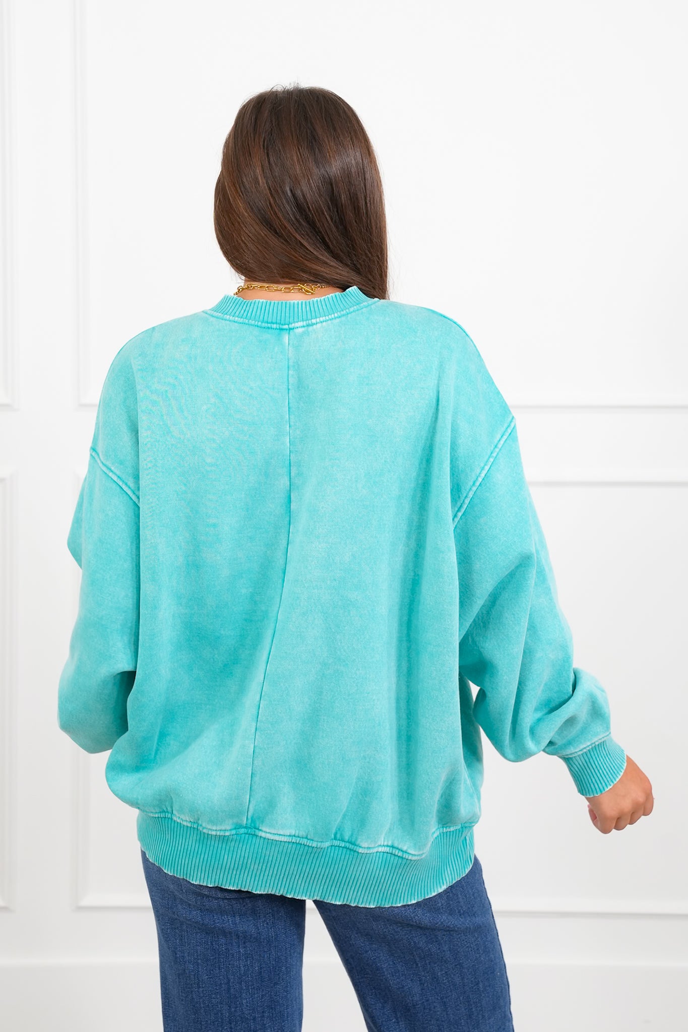 Door Buster! Plus/Reg Zenana Acid Wash Oversized Fleece Pullover